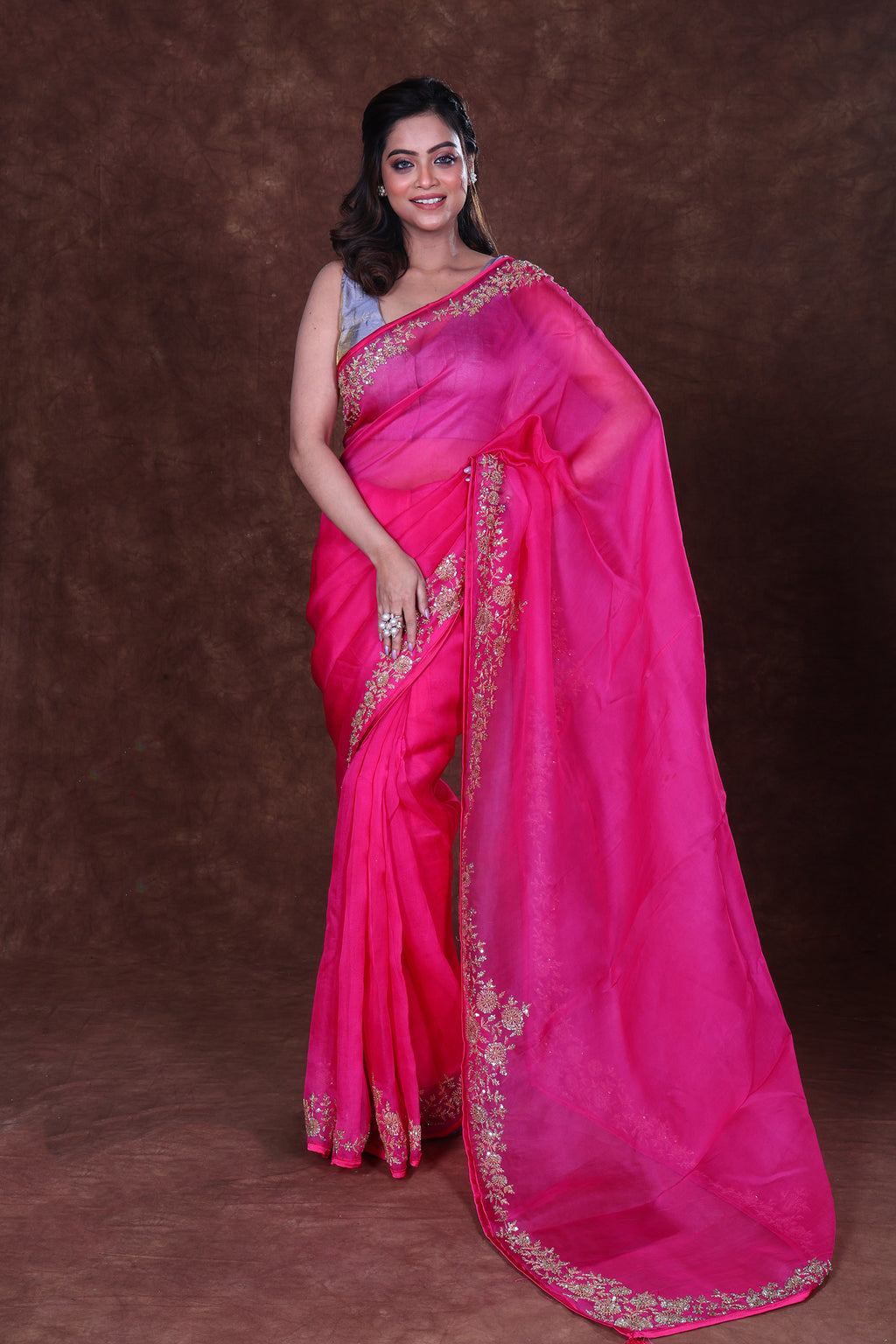 Pure Organza Zardosi Work