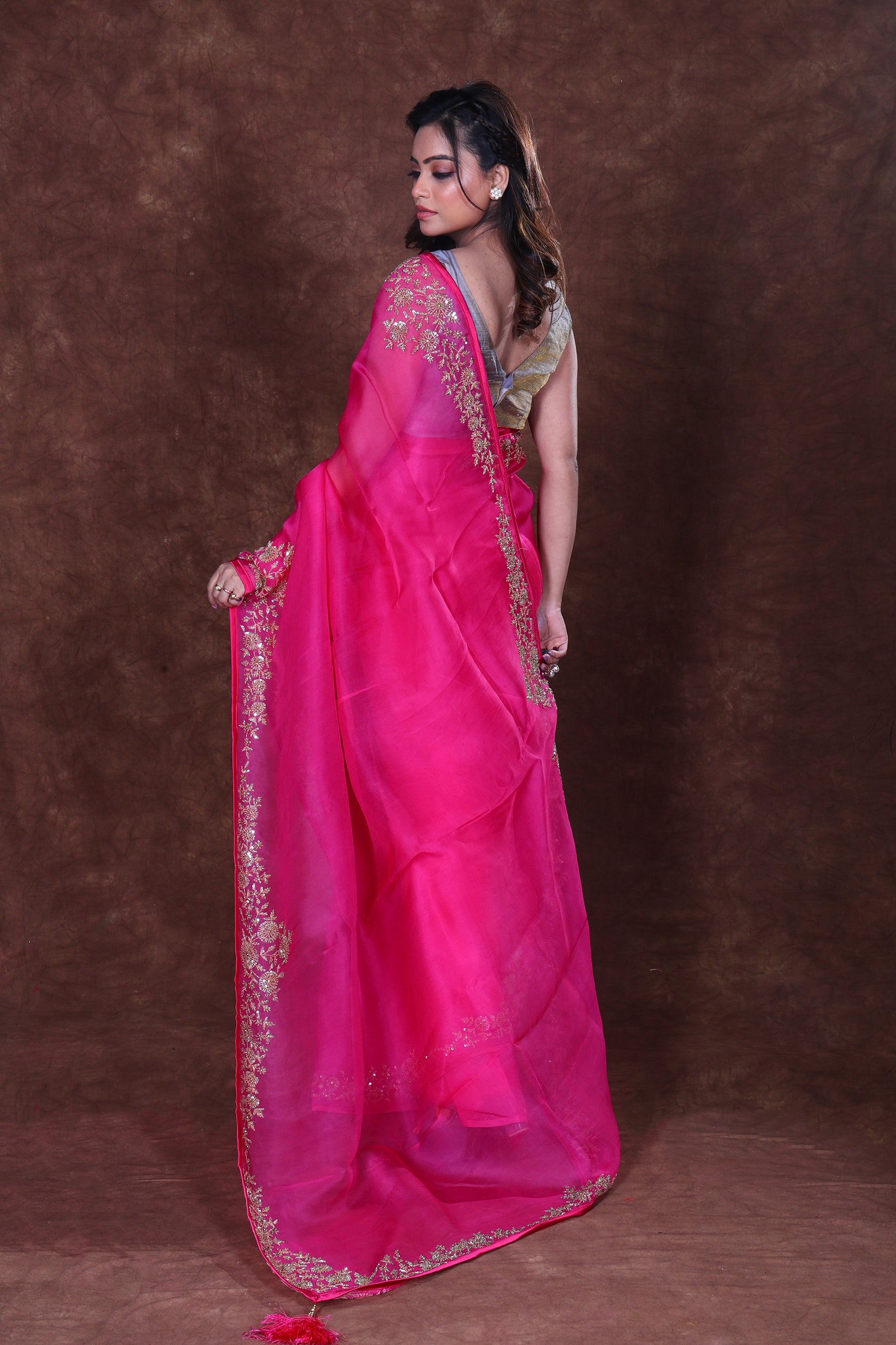 Pure Organza Zardosi Work