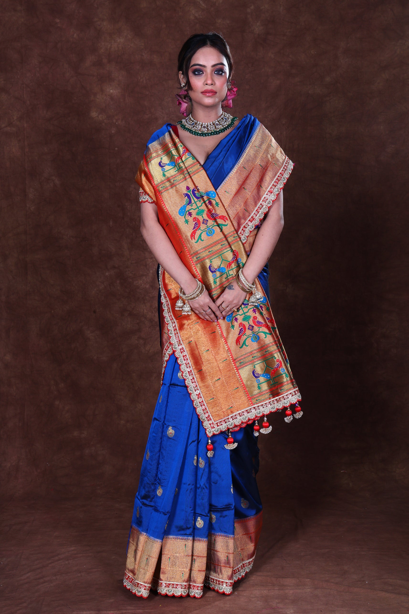 Exclusive Semi Paithani With Designer Border
