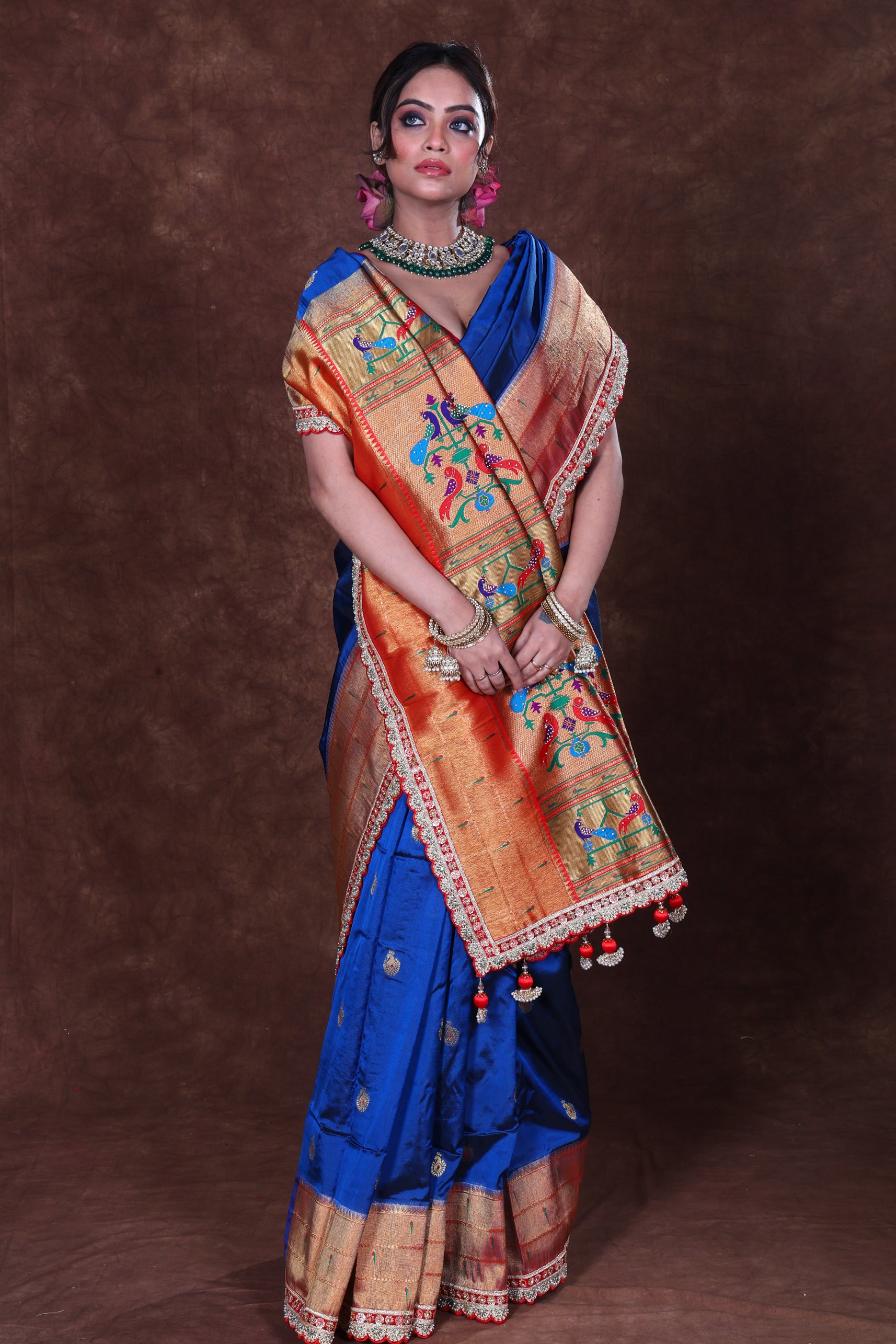 Exclusive Semi Paithani With Designer Border