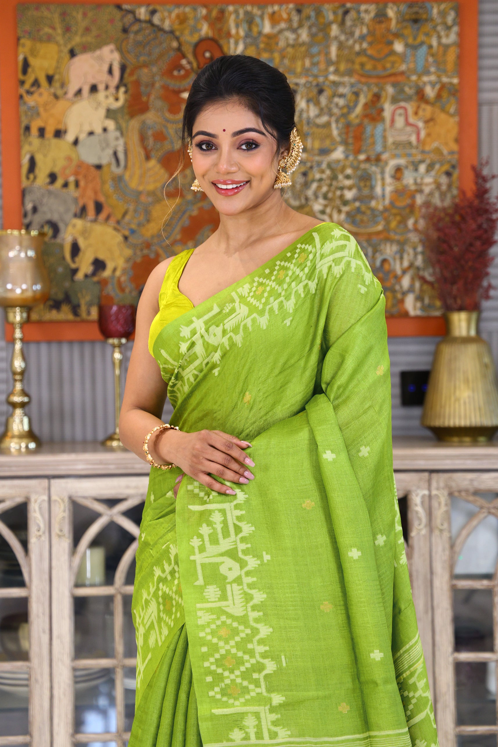 Tussar Jamdani