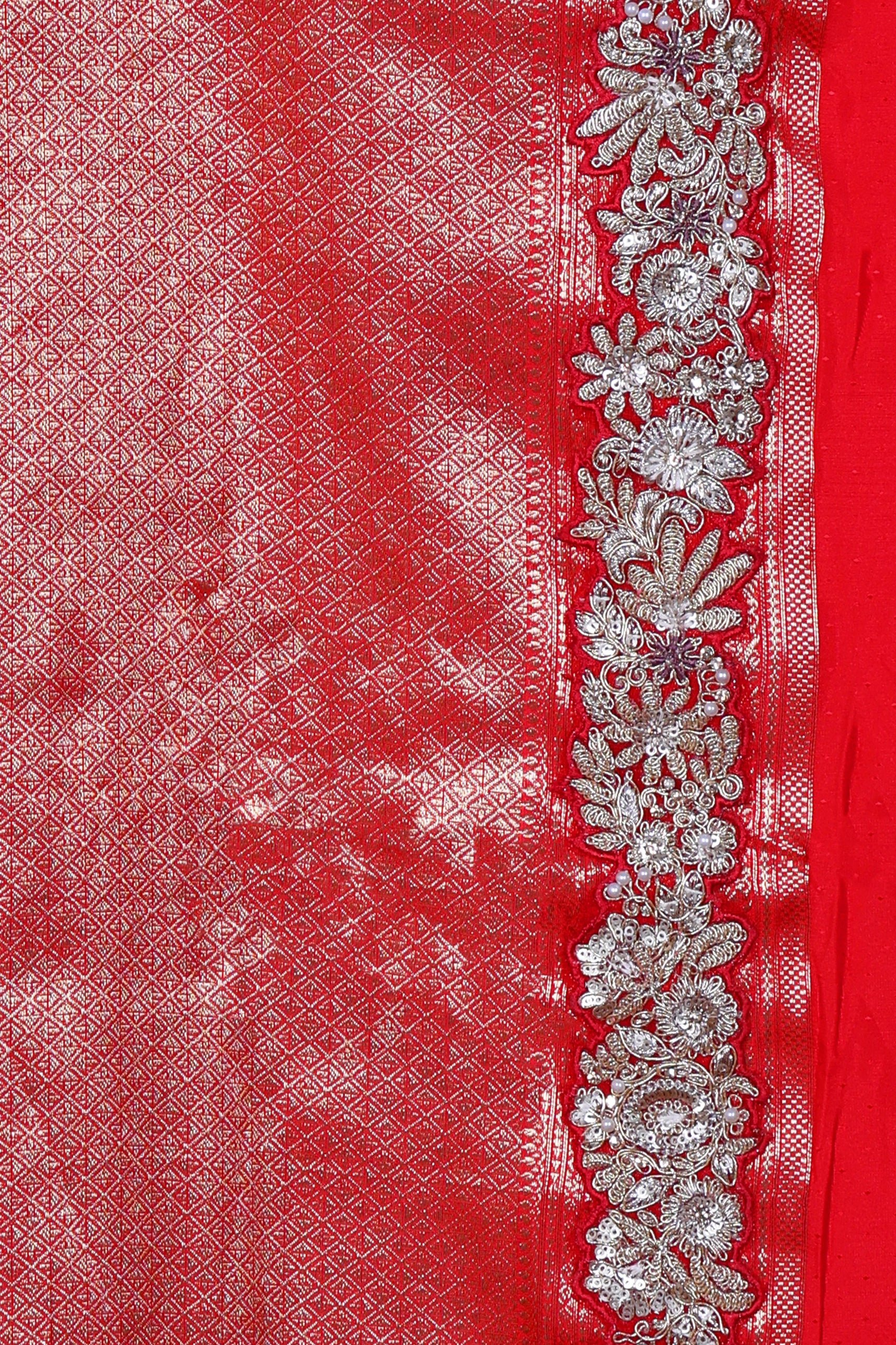 Exclusive Semi Katan With Designer Border