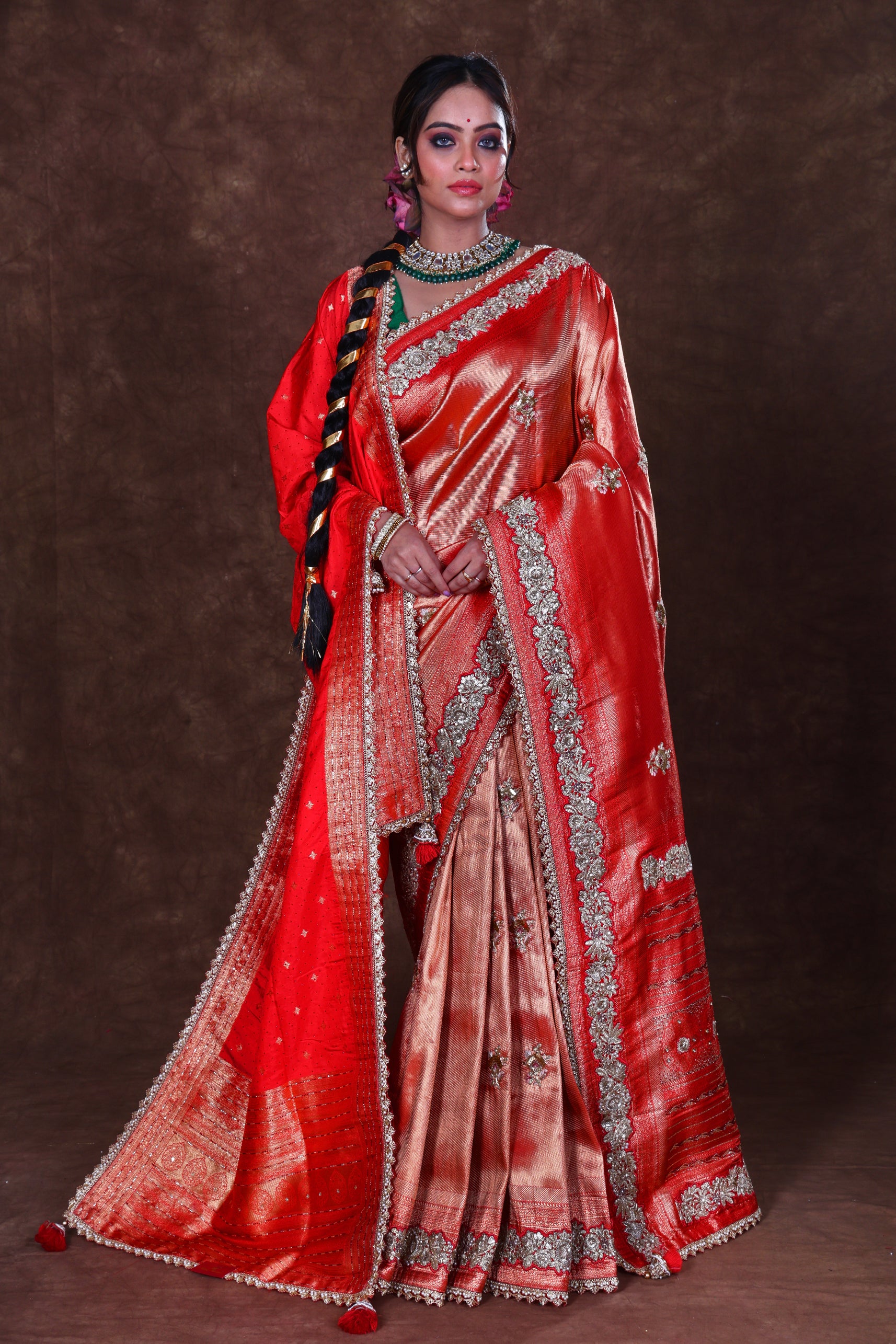 Exclusive Semi Katan With Designer Border