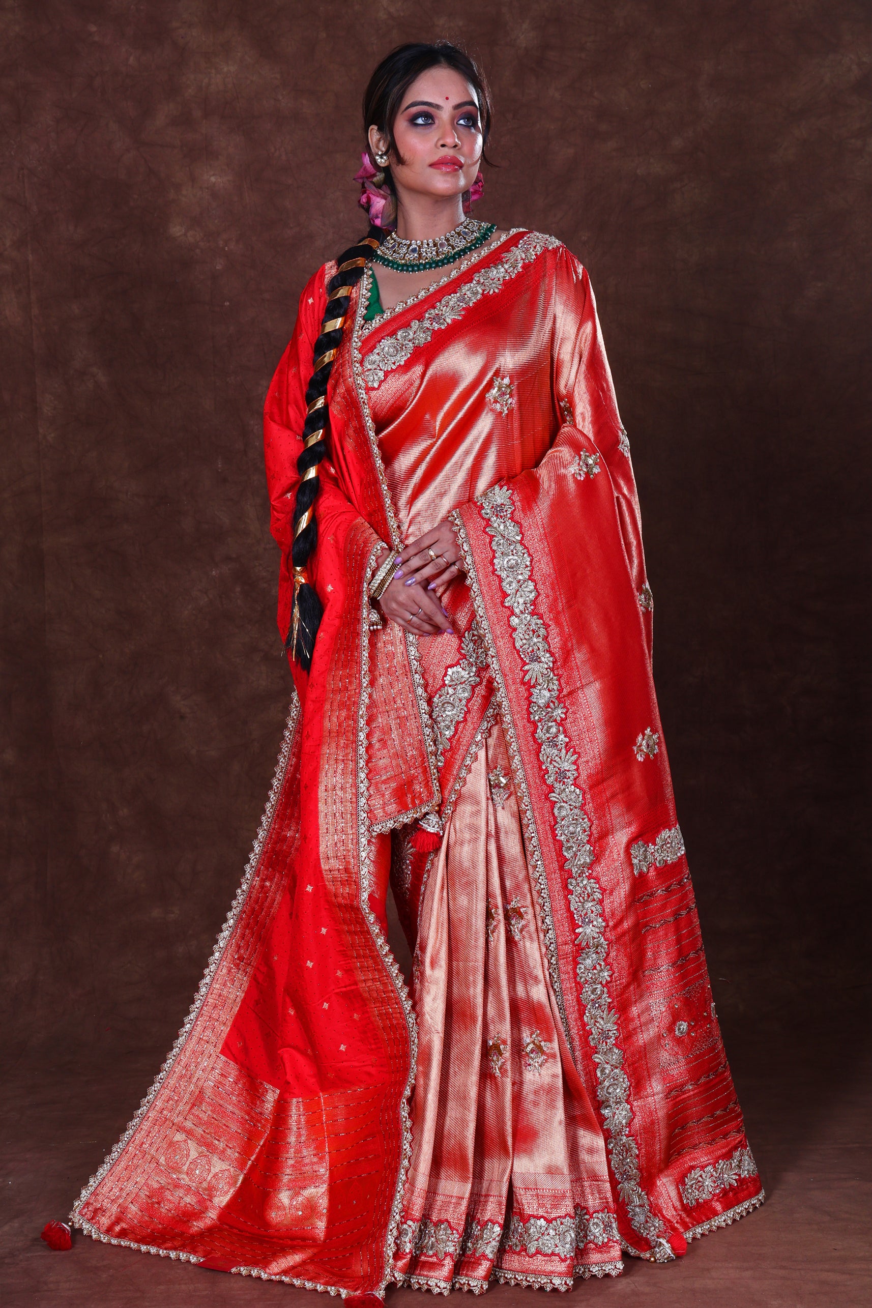 Exclusive Semi Katan With Designer Border