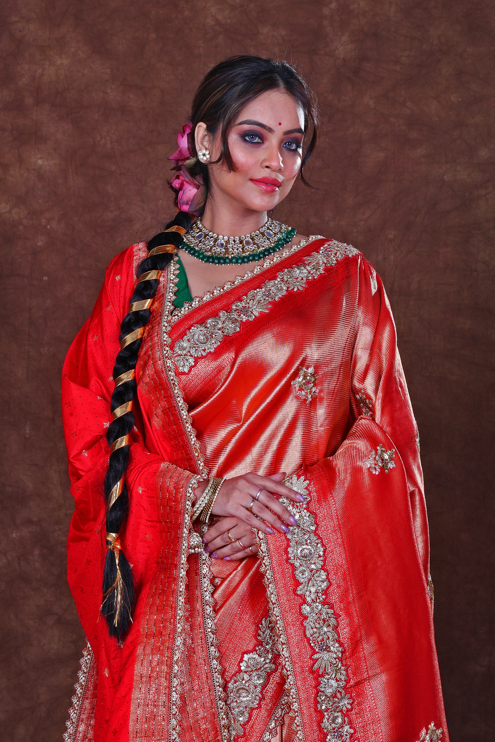 Exclusive Semi Katan With Designer Border