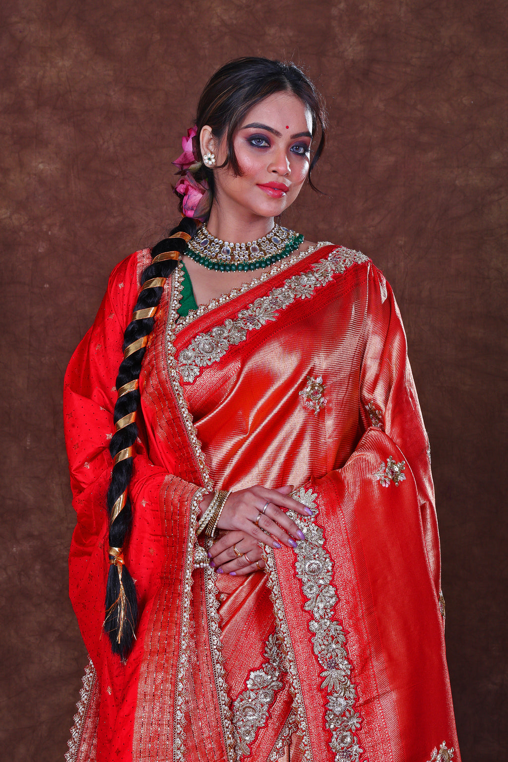 Exclusive Semi Katan With Designer Border