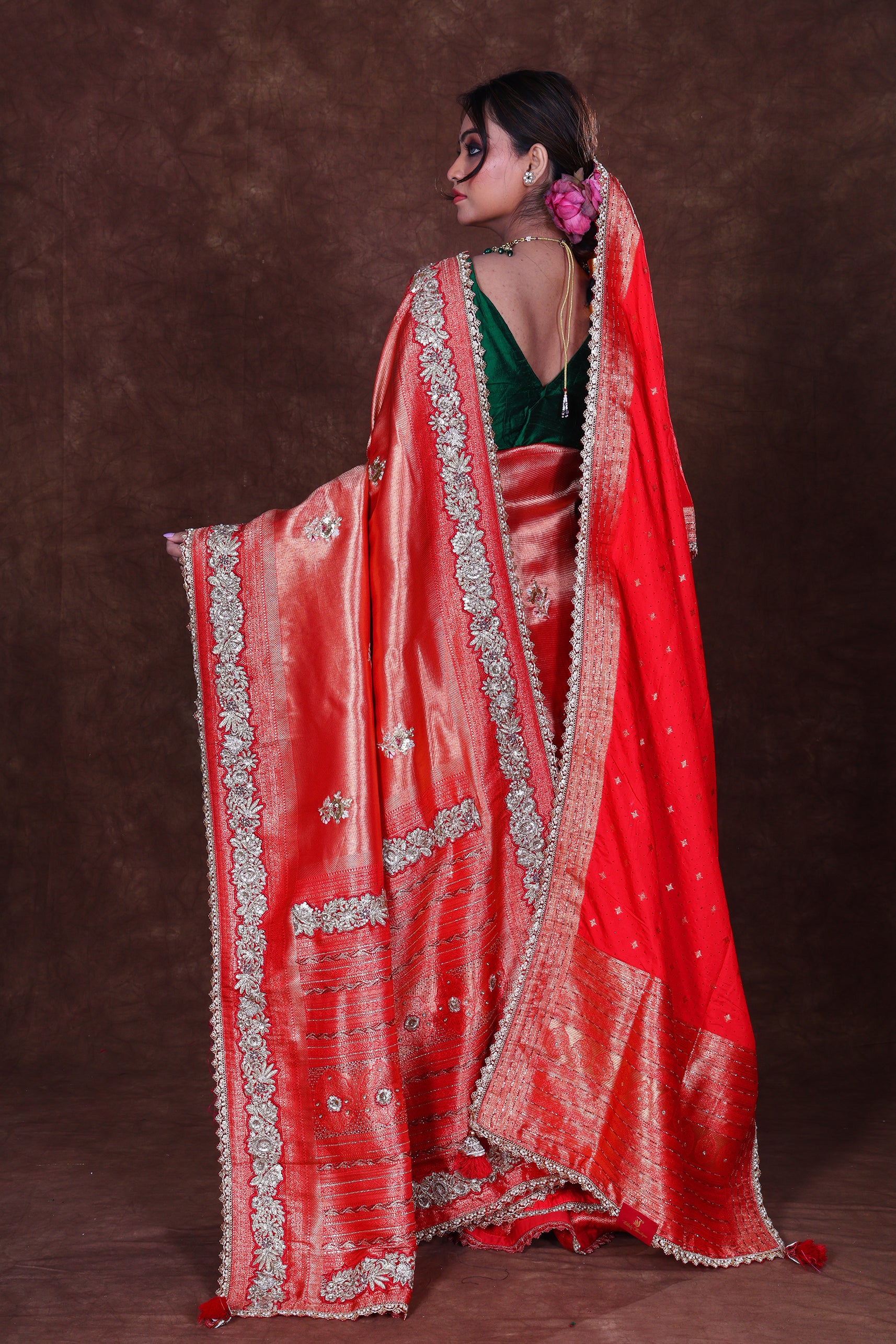 Exclusive Semi Katan With Designer Border