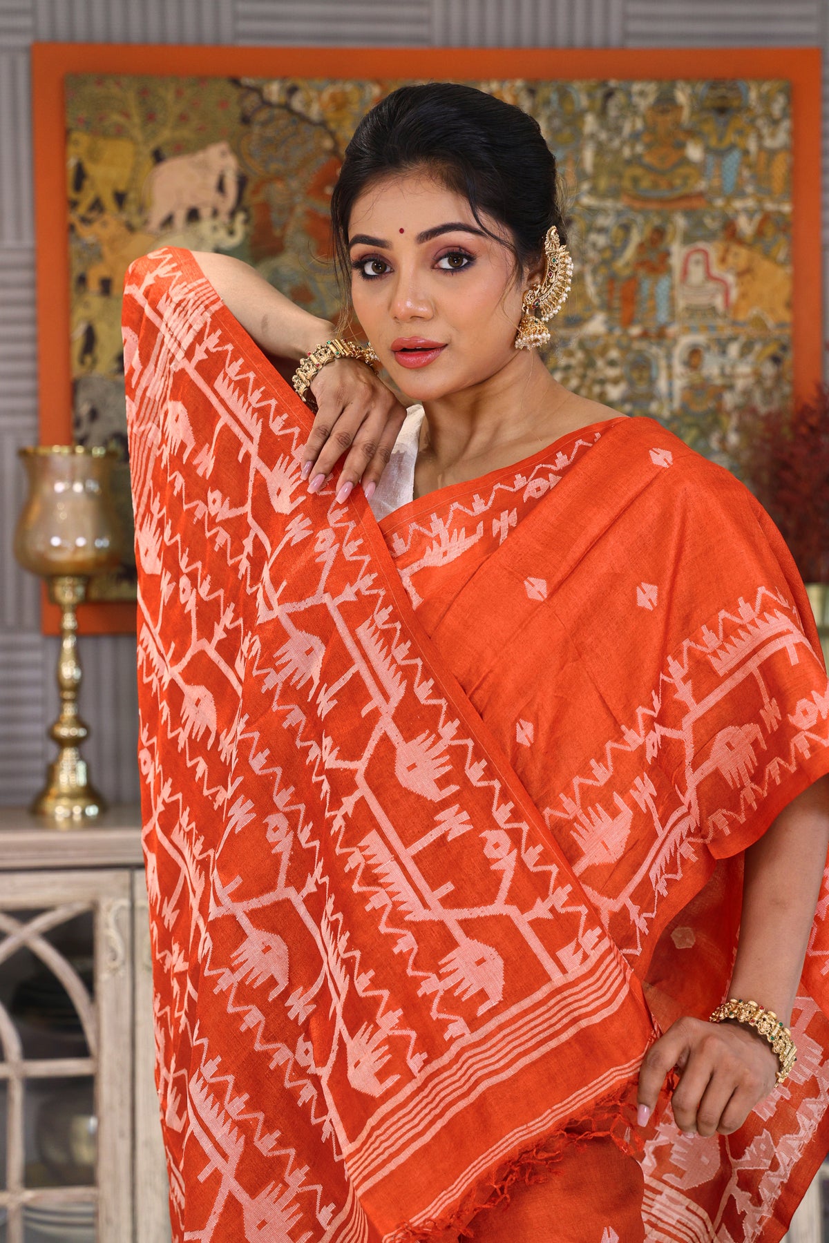 Tussar Jamdani