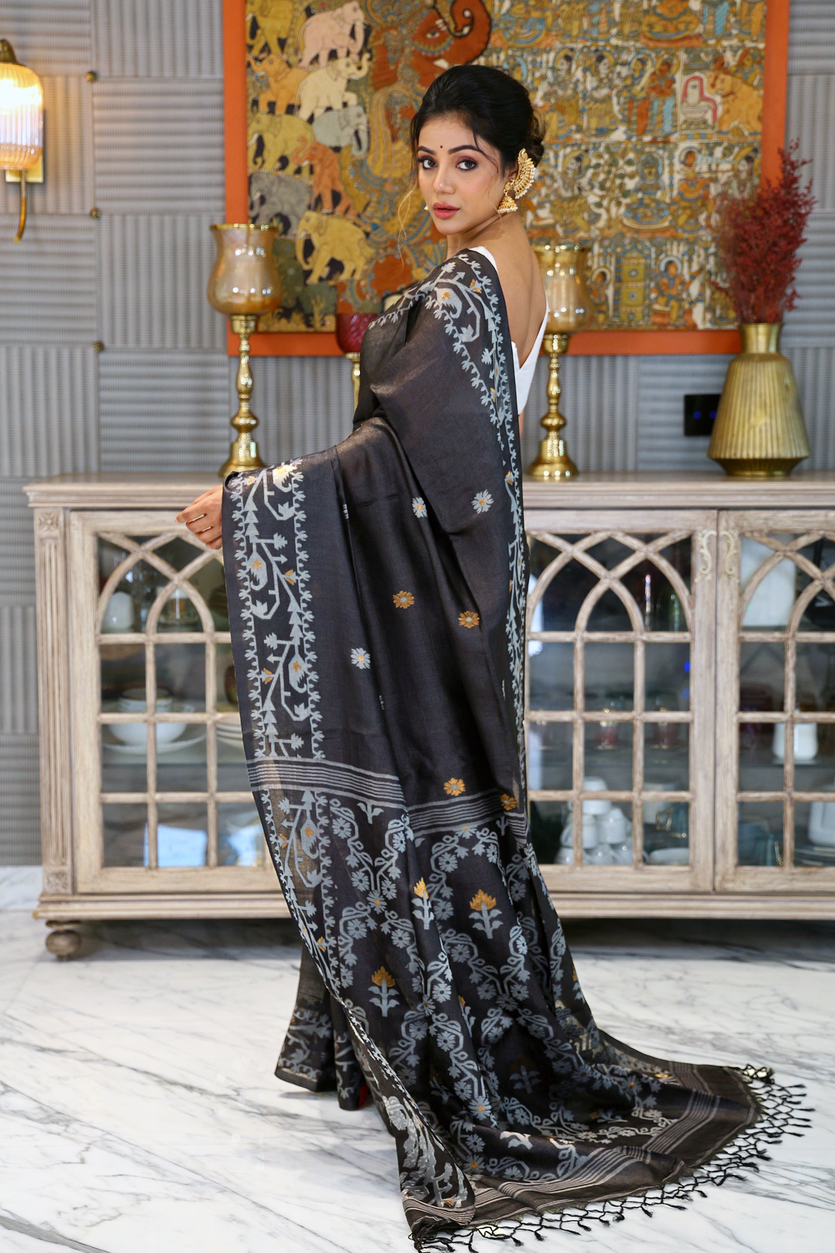 Tussar Jamdani