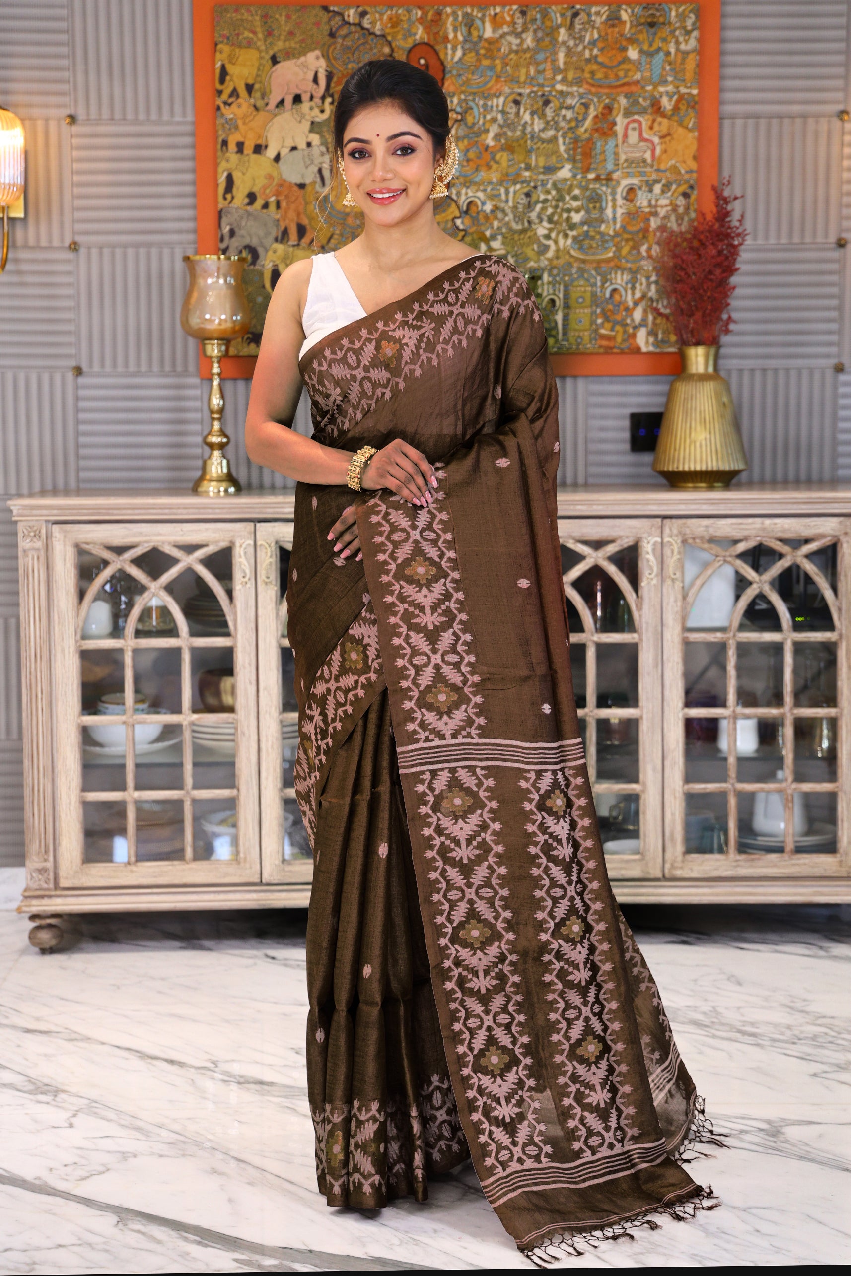 Tussar Jamdani