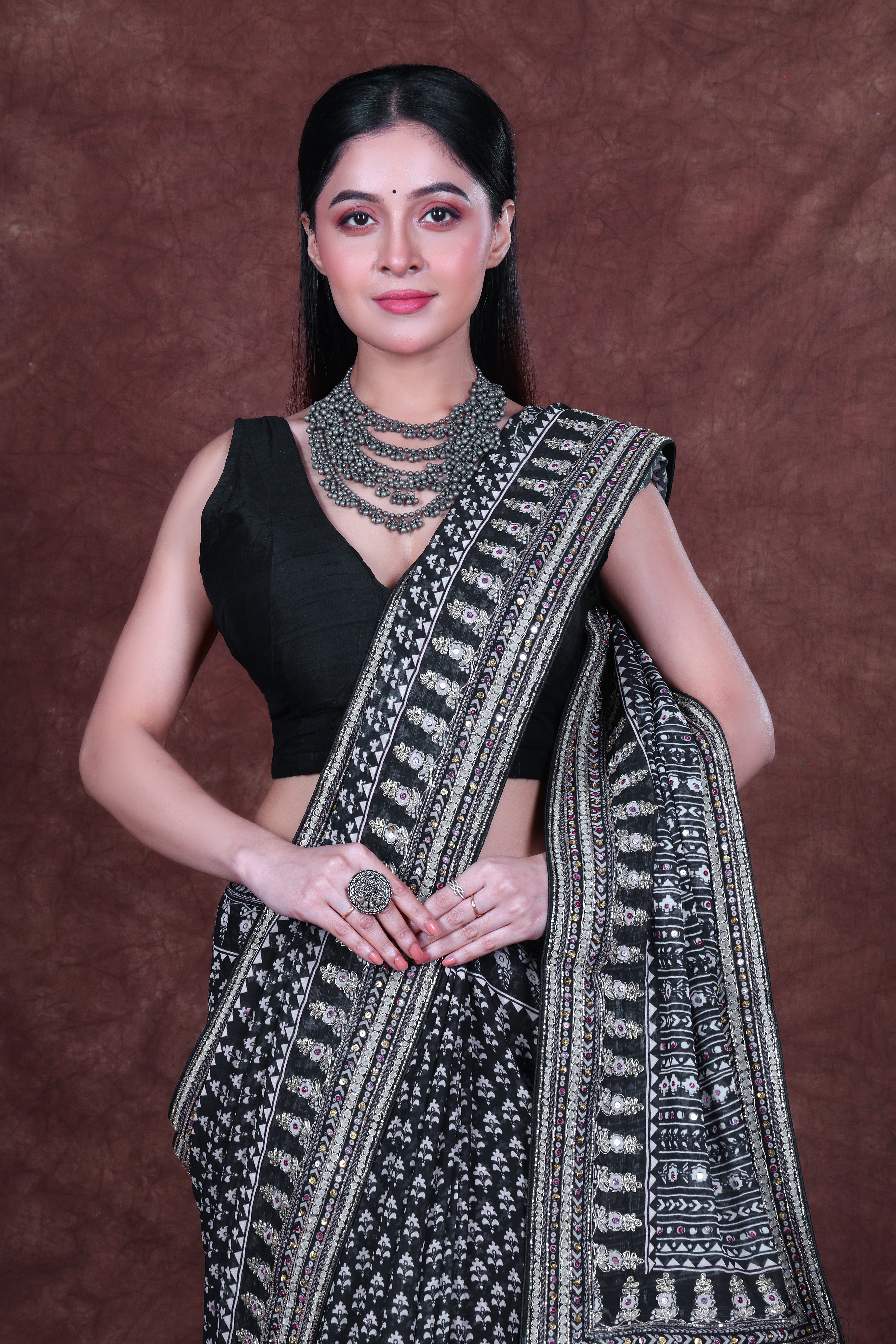 Chiffon Block Print