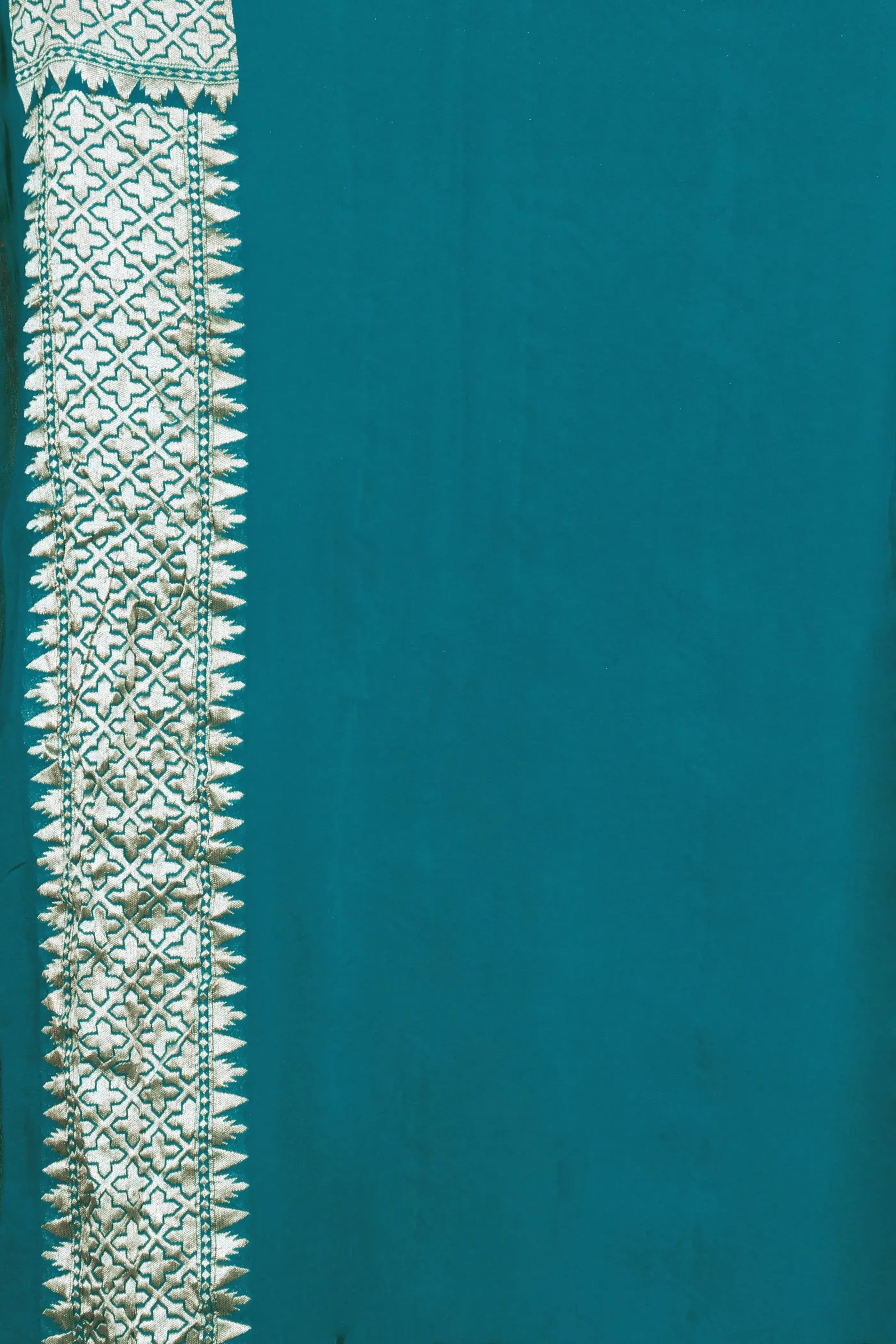 Sea Green Georgette Banarasi Saree With Blouse Piece