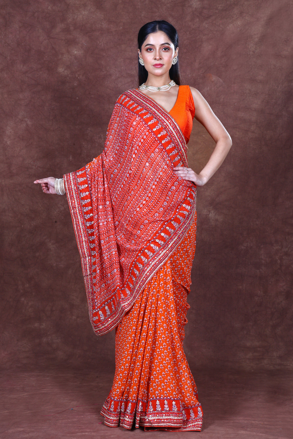 Chiffon Block Print
