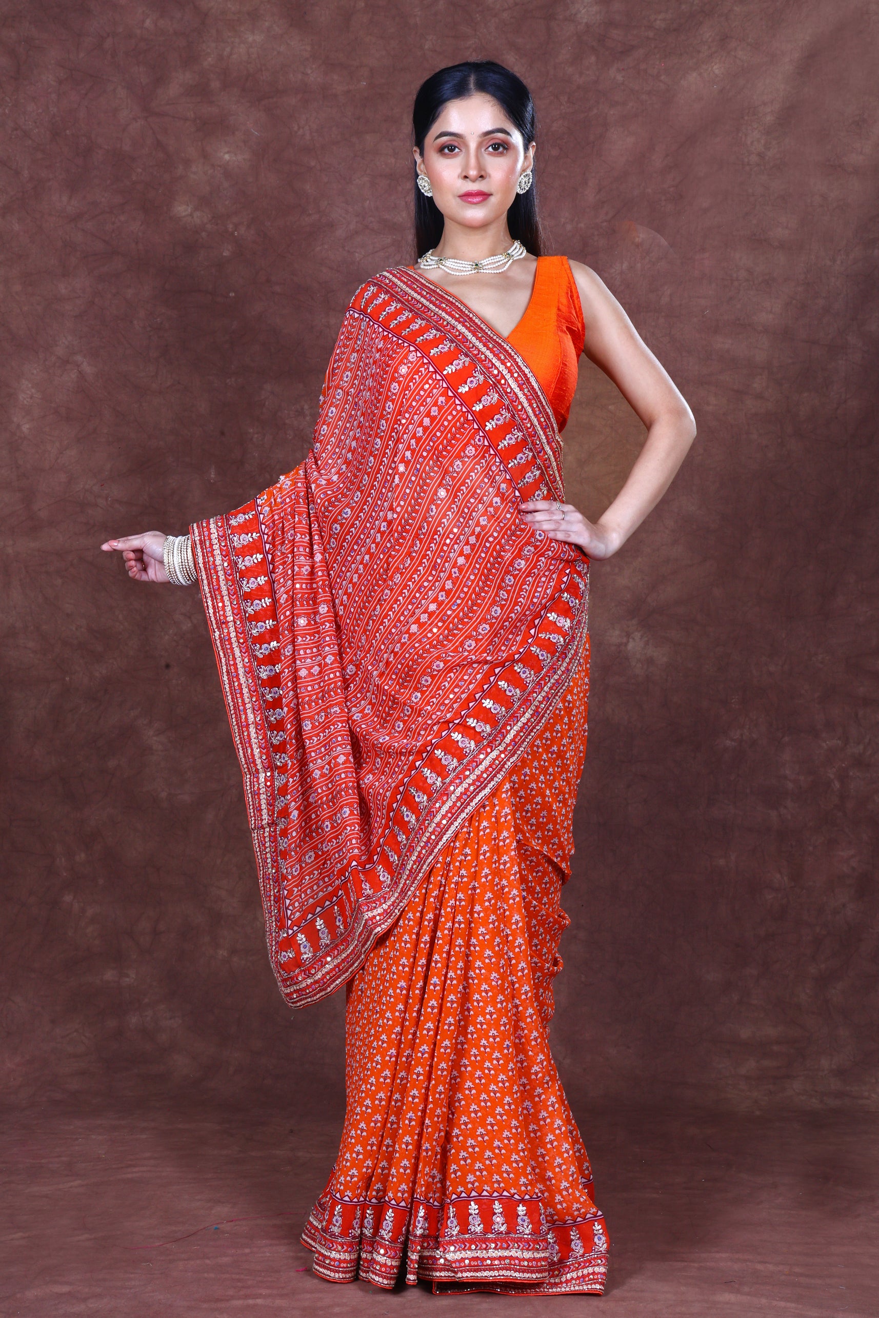 Chiffon Block Print