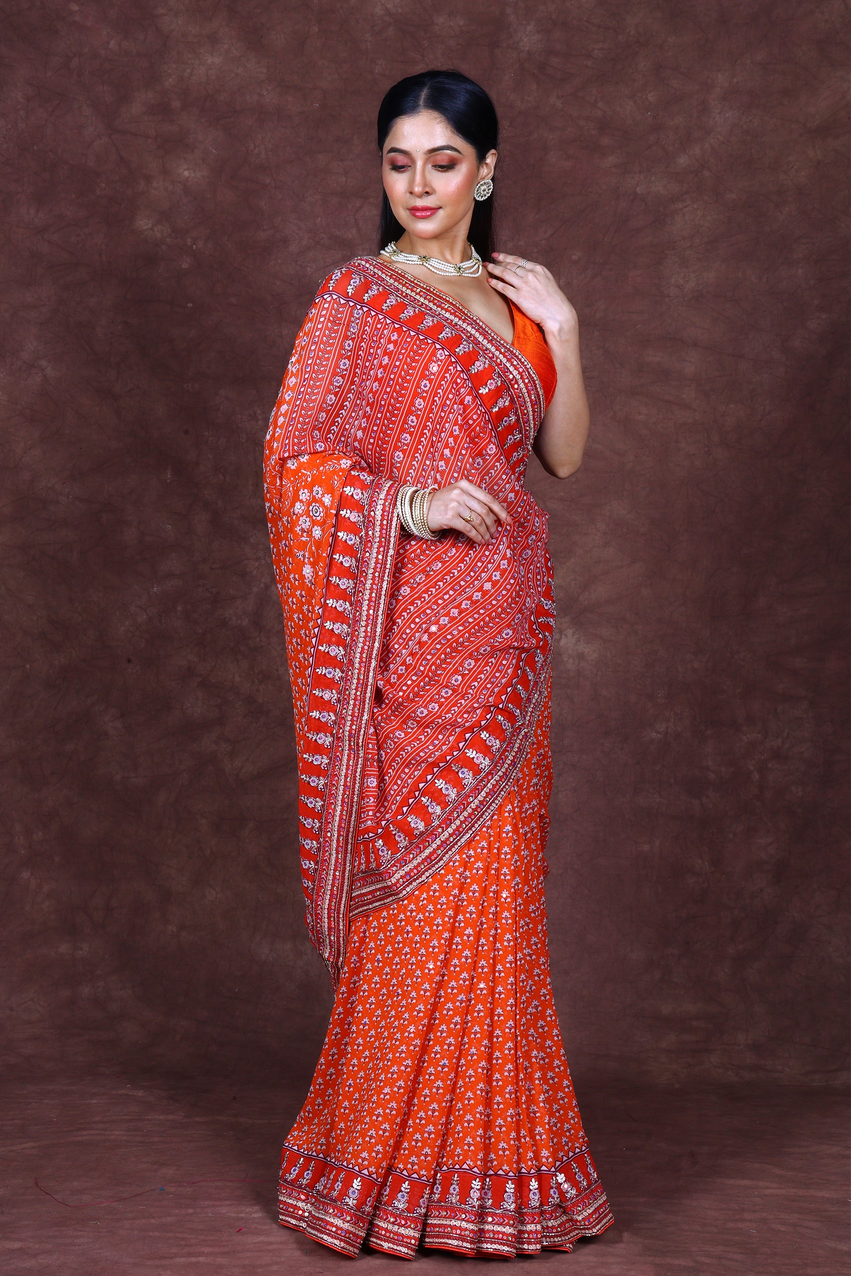 Chiffon Block Print