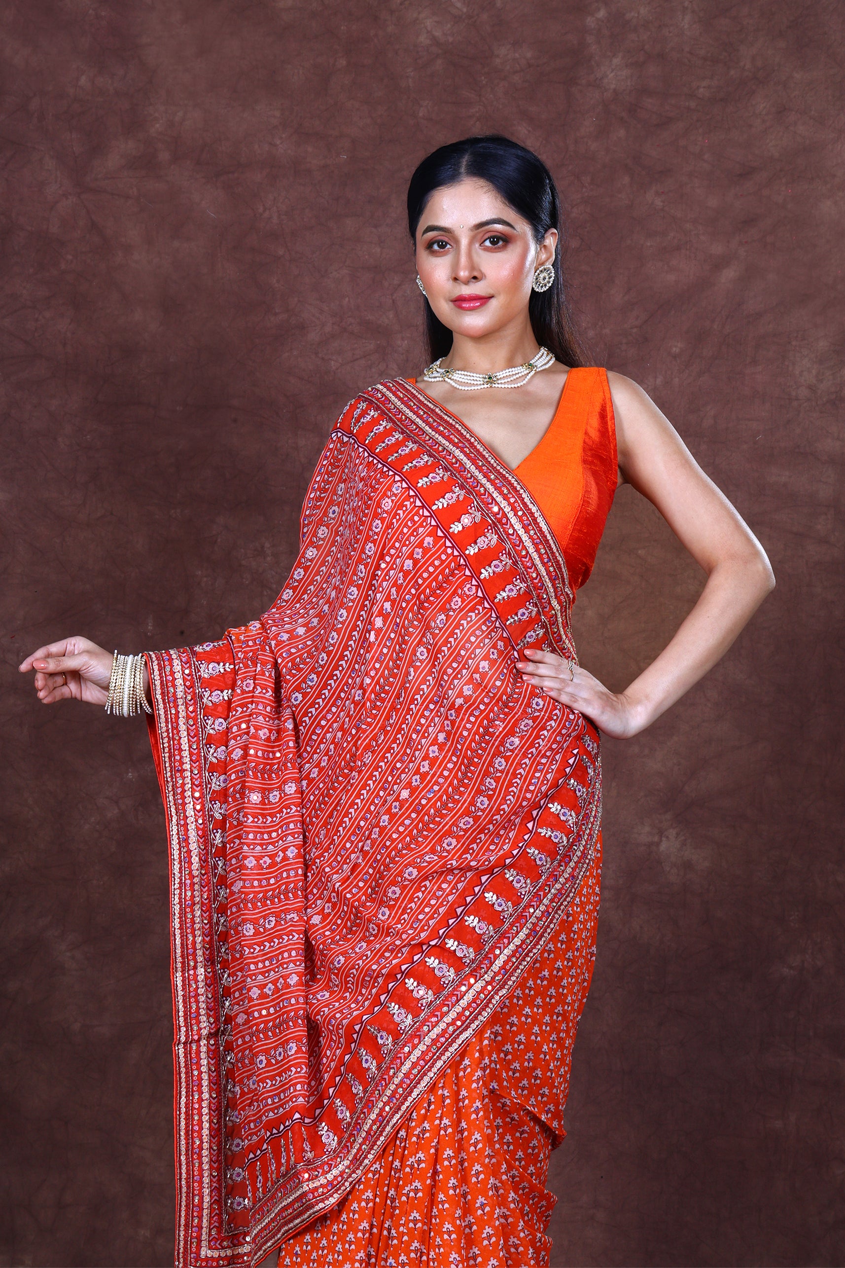Chiffon Block Print