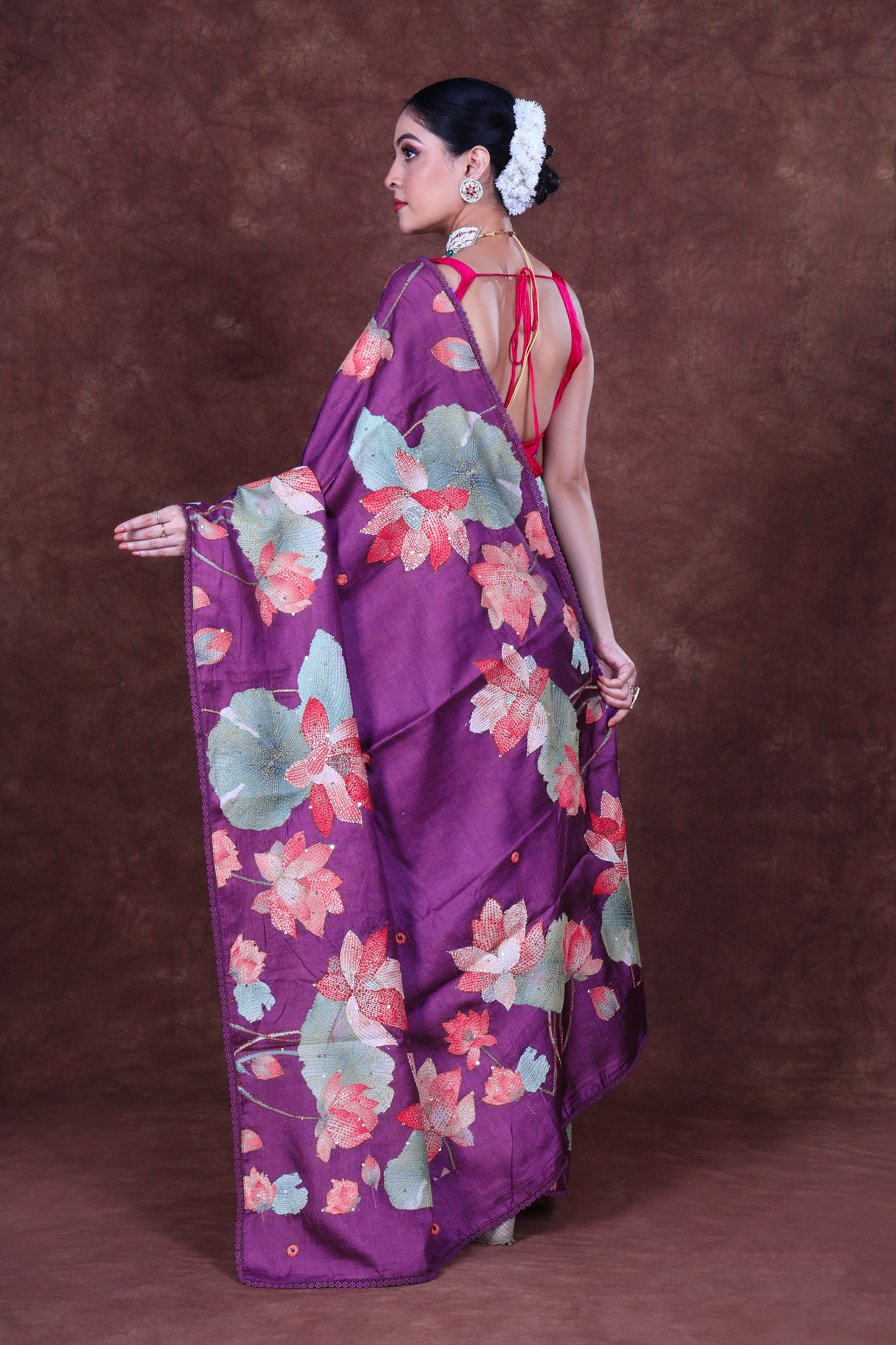 Tussar Hand Embroidery