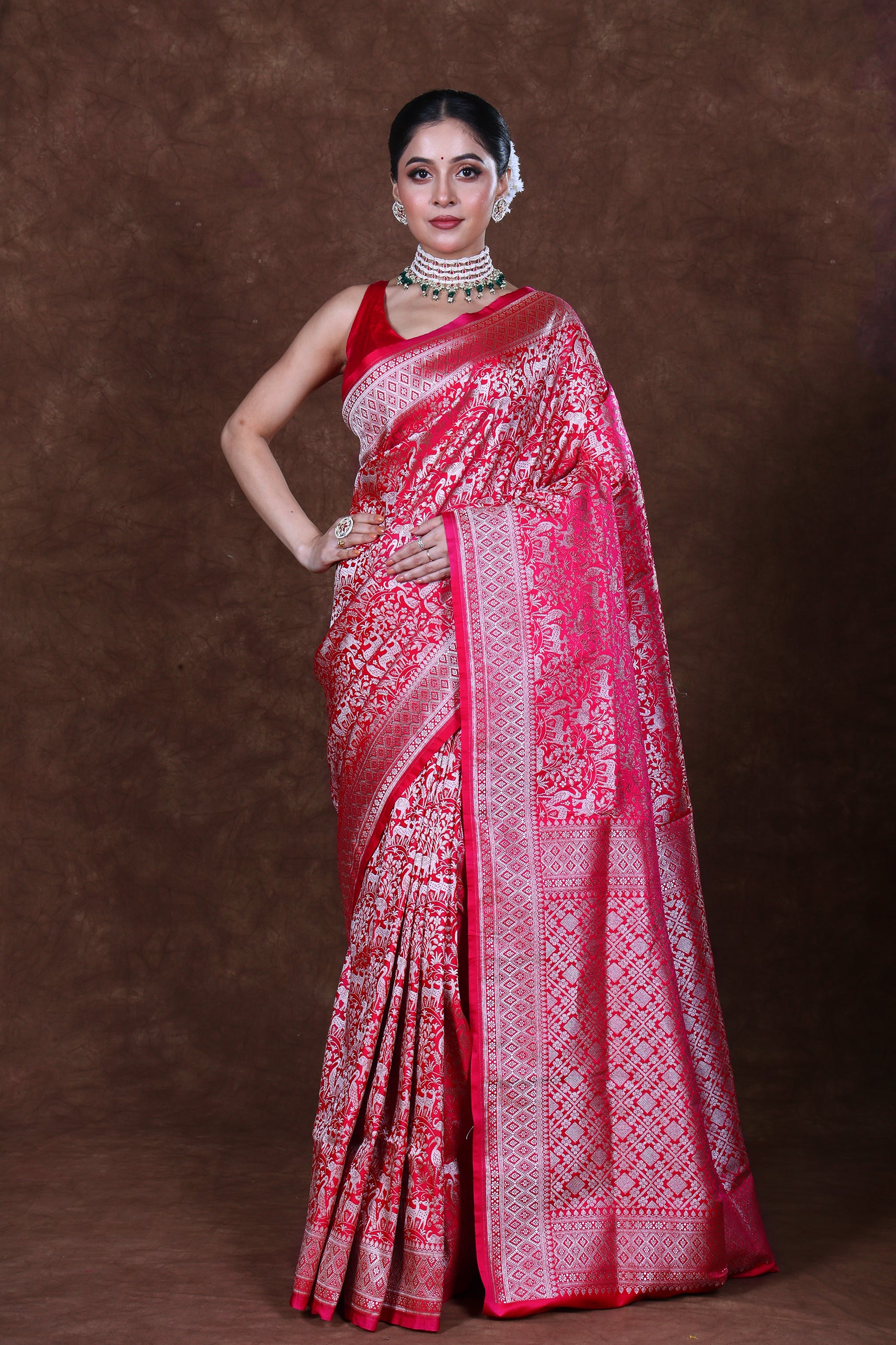 Semi Shikargah Katan Banarasi