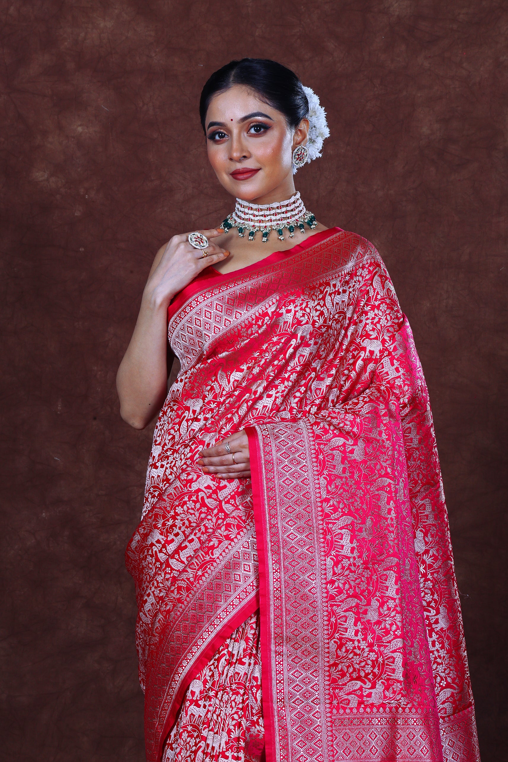 Semi Shikargah Katan Banarasi