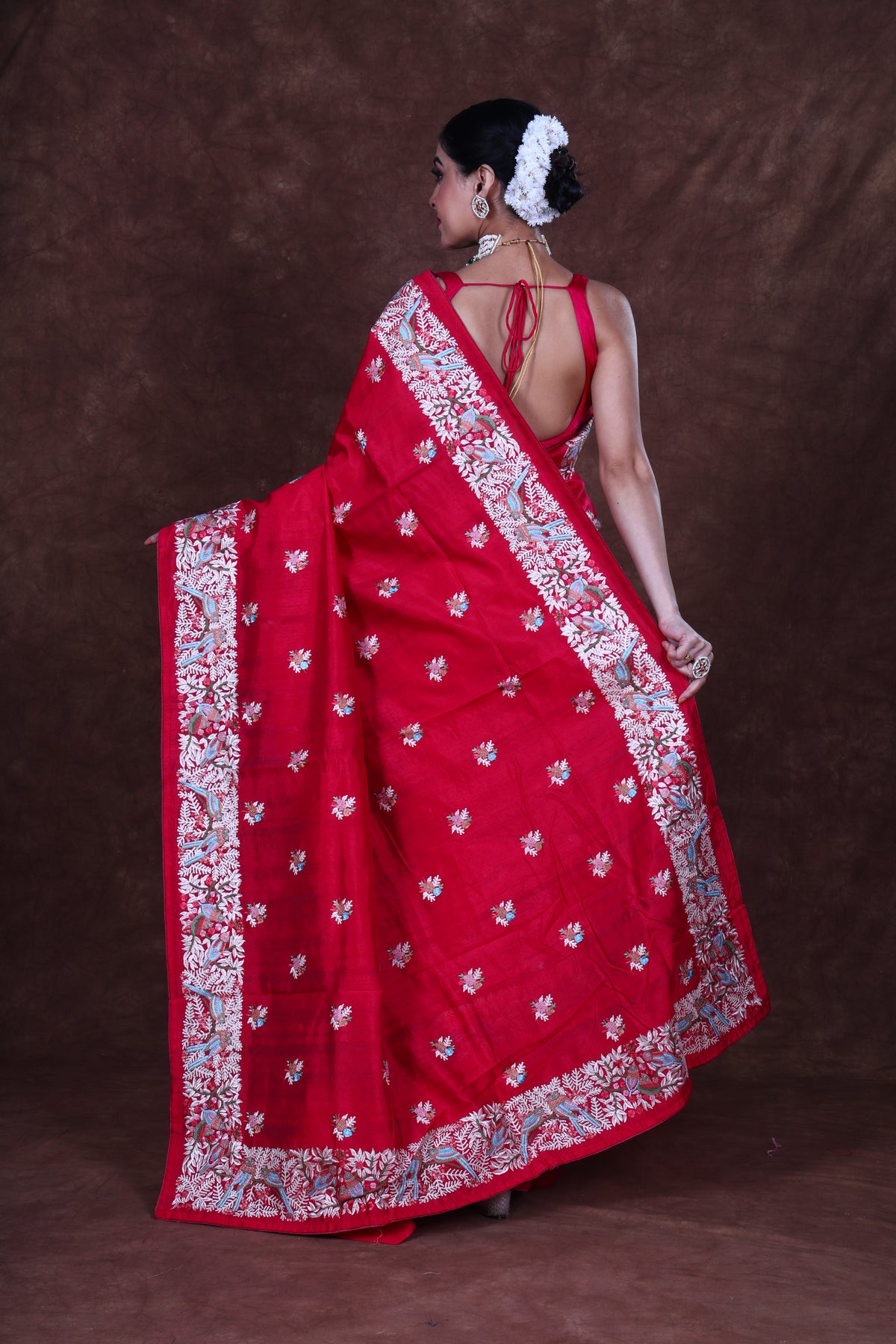 Semi Tussar Embroidery