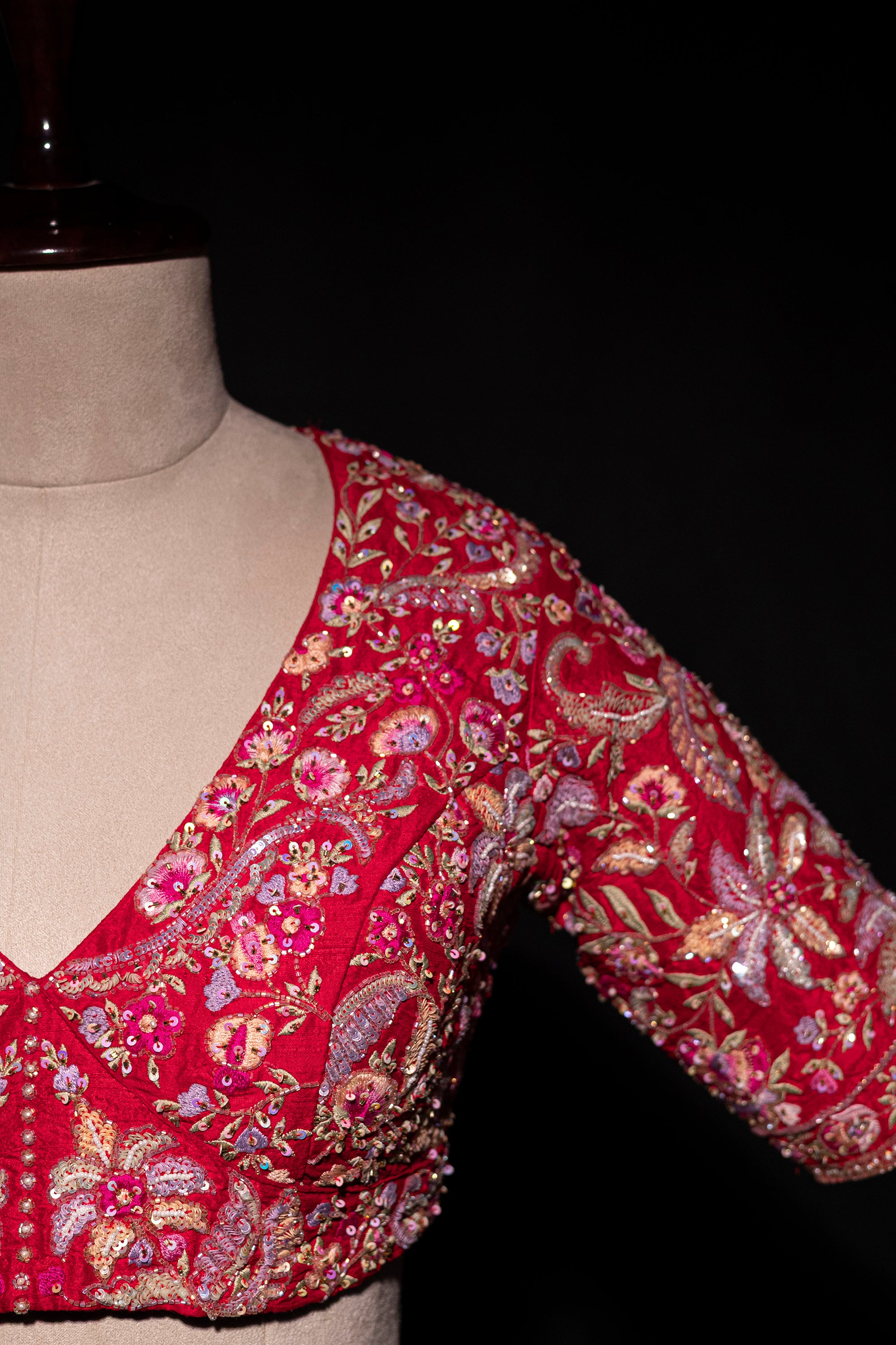 Raw Silk Zardosi Work