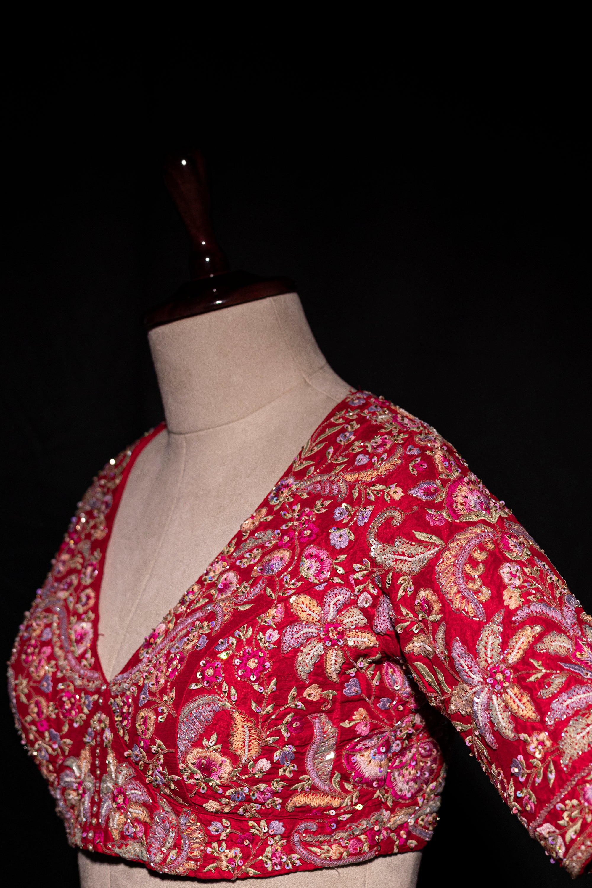 Raw Silk Zardosi Work