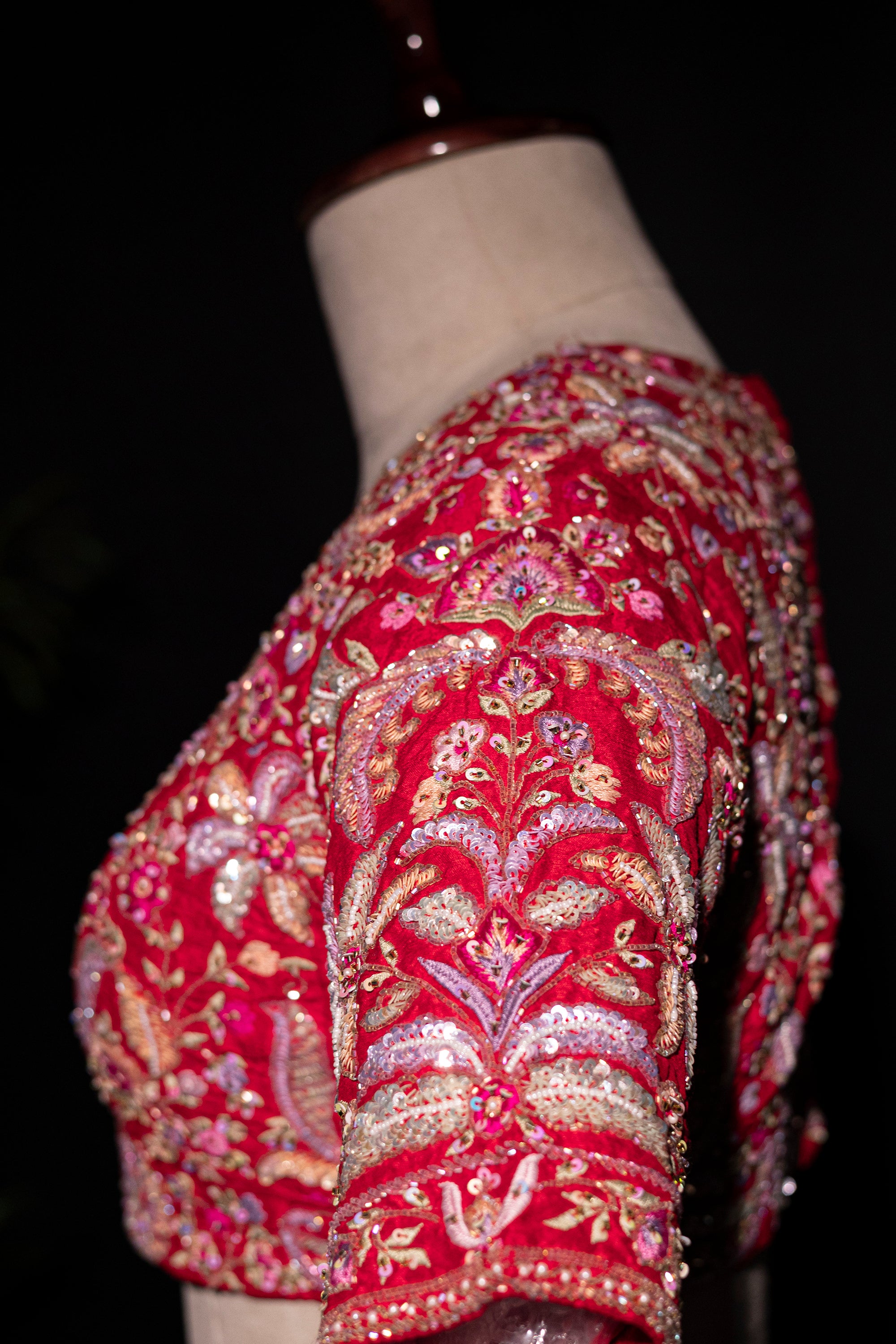 Raw Silk Zardosi Work