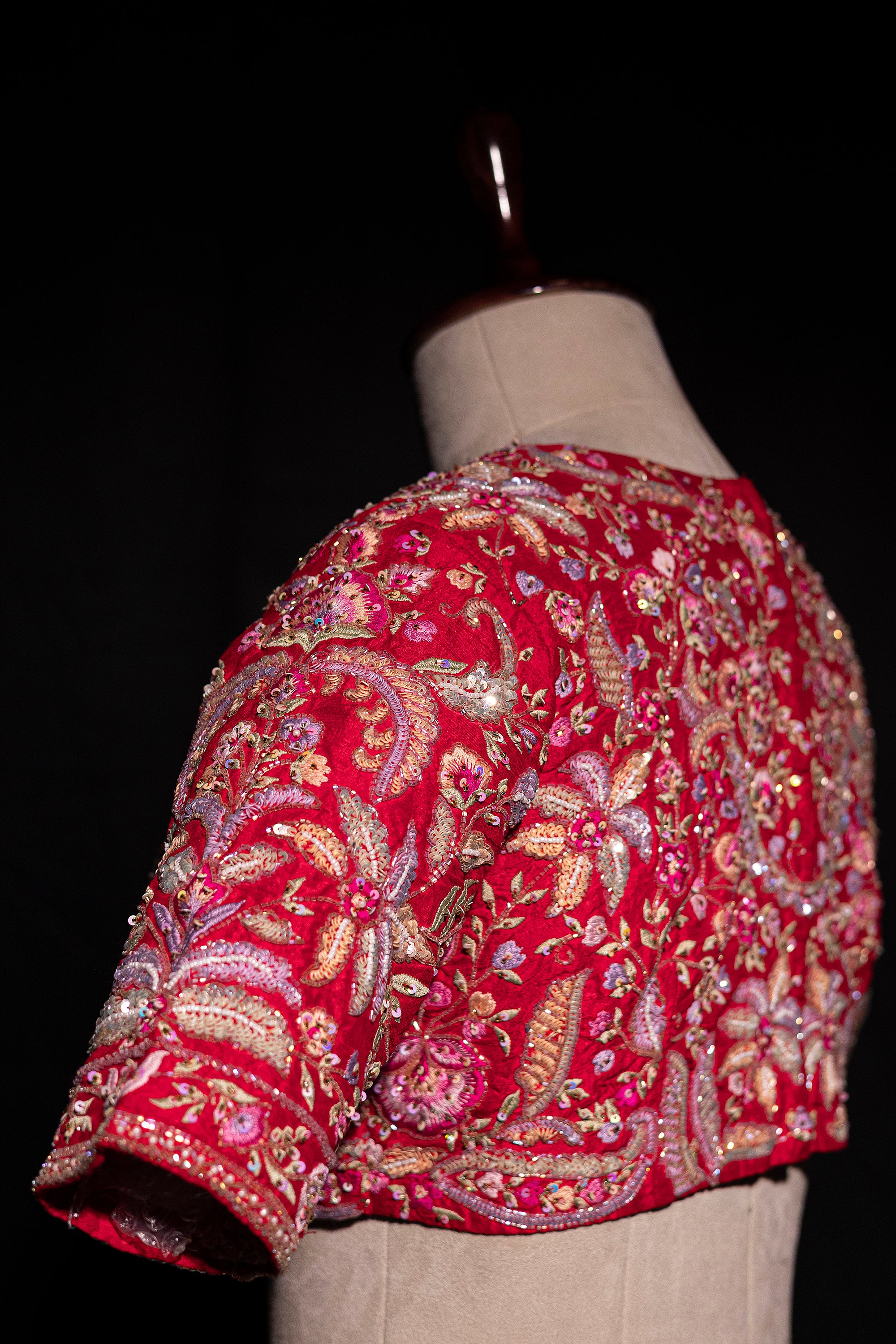 Raw Silk Zardosi Work