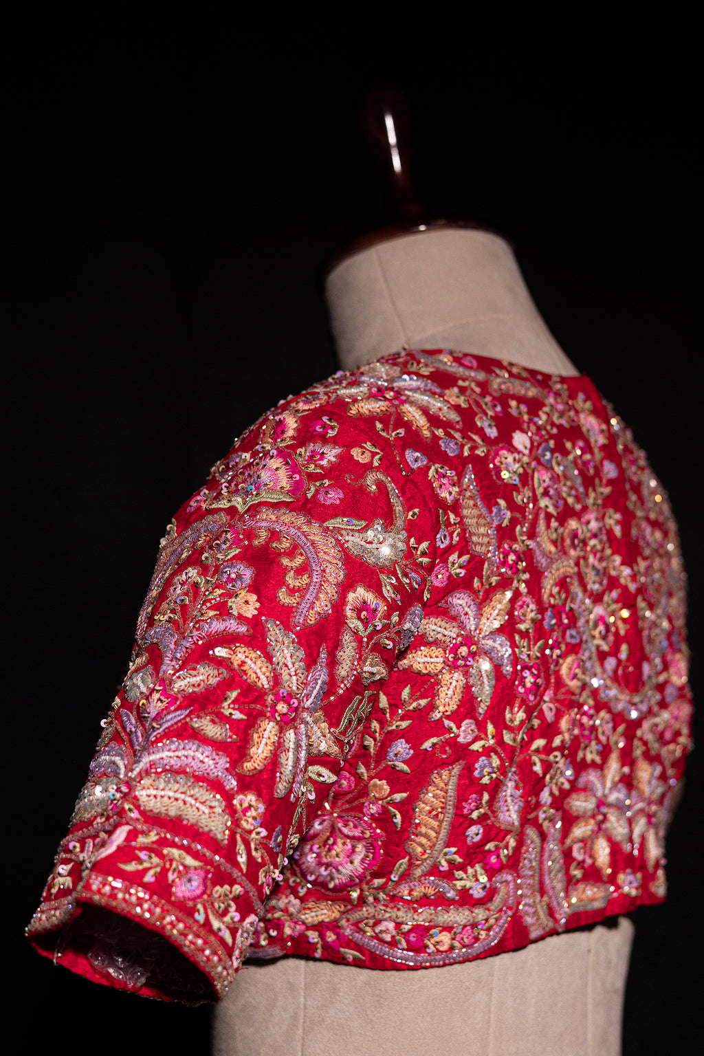 Raw Silk Zardosi Work