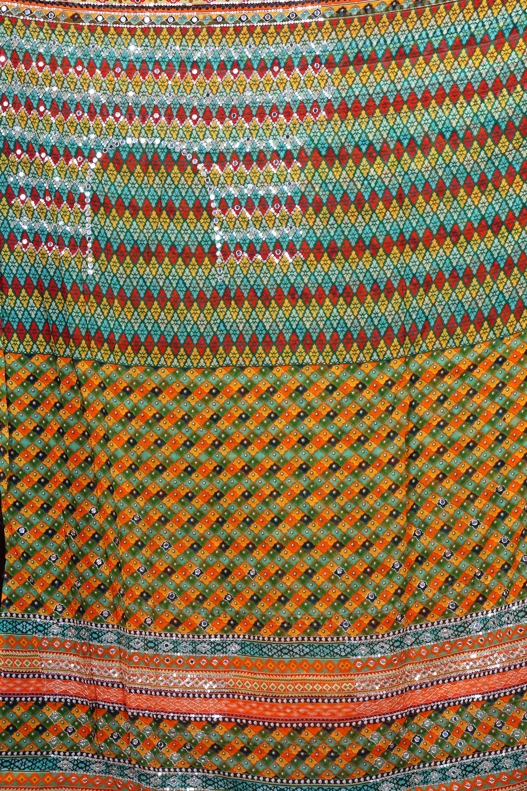 Chiffon Mirror Work