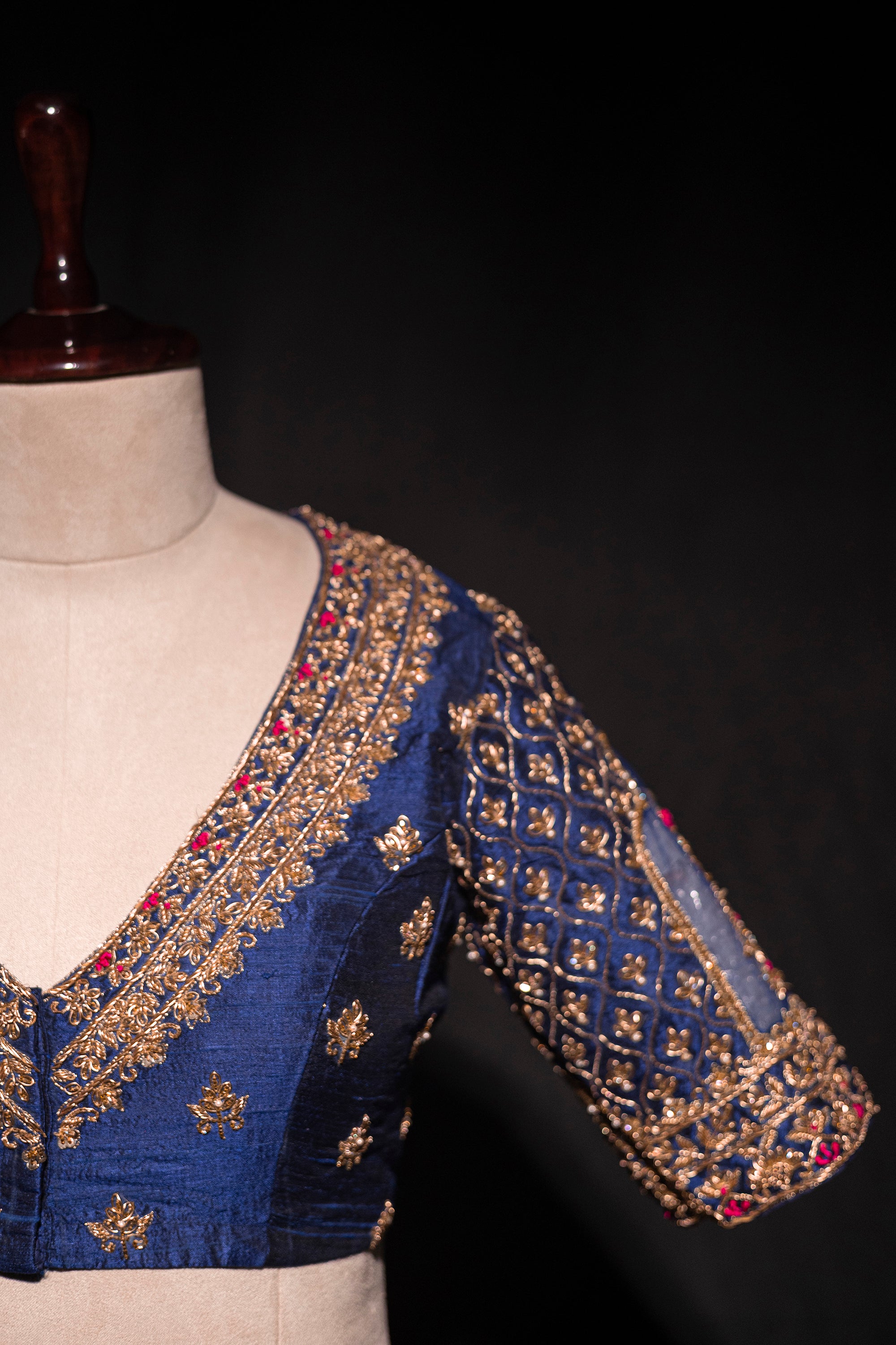 Raw Silk Zardosi Work