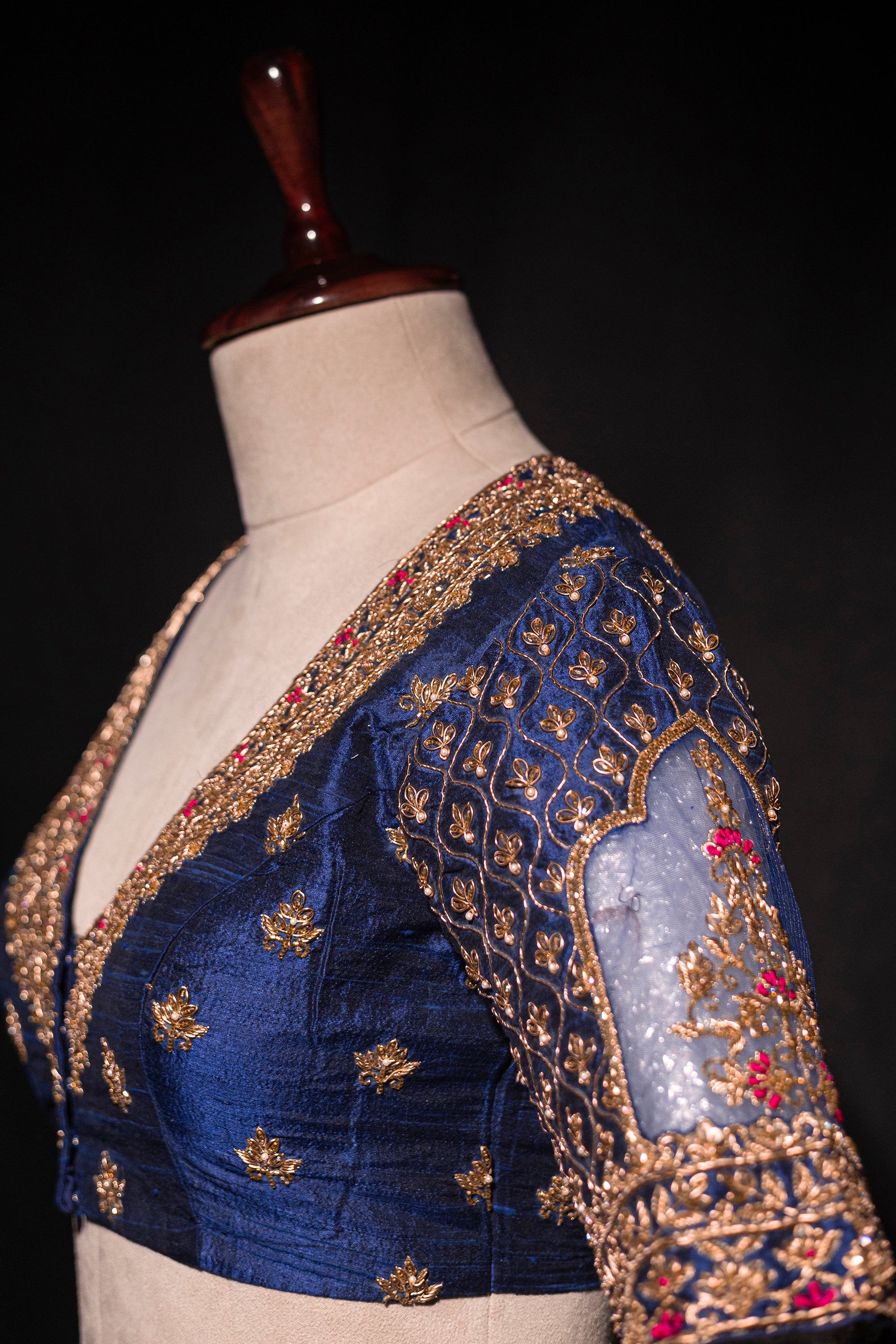 Raw Silk Zardosi Work