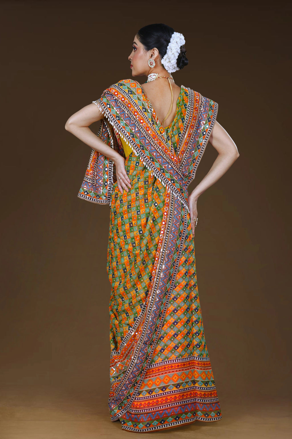 Chiffon Mirror Work