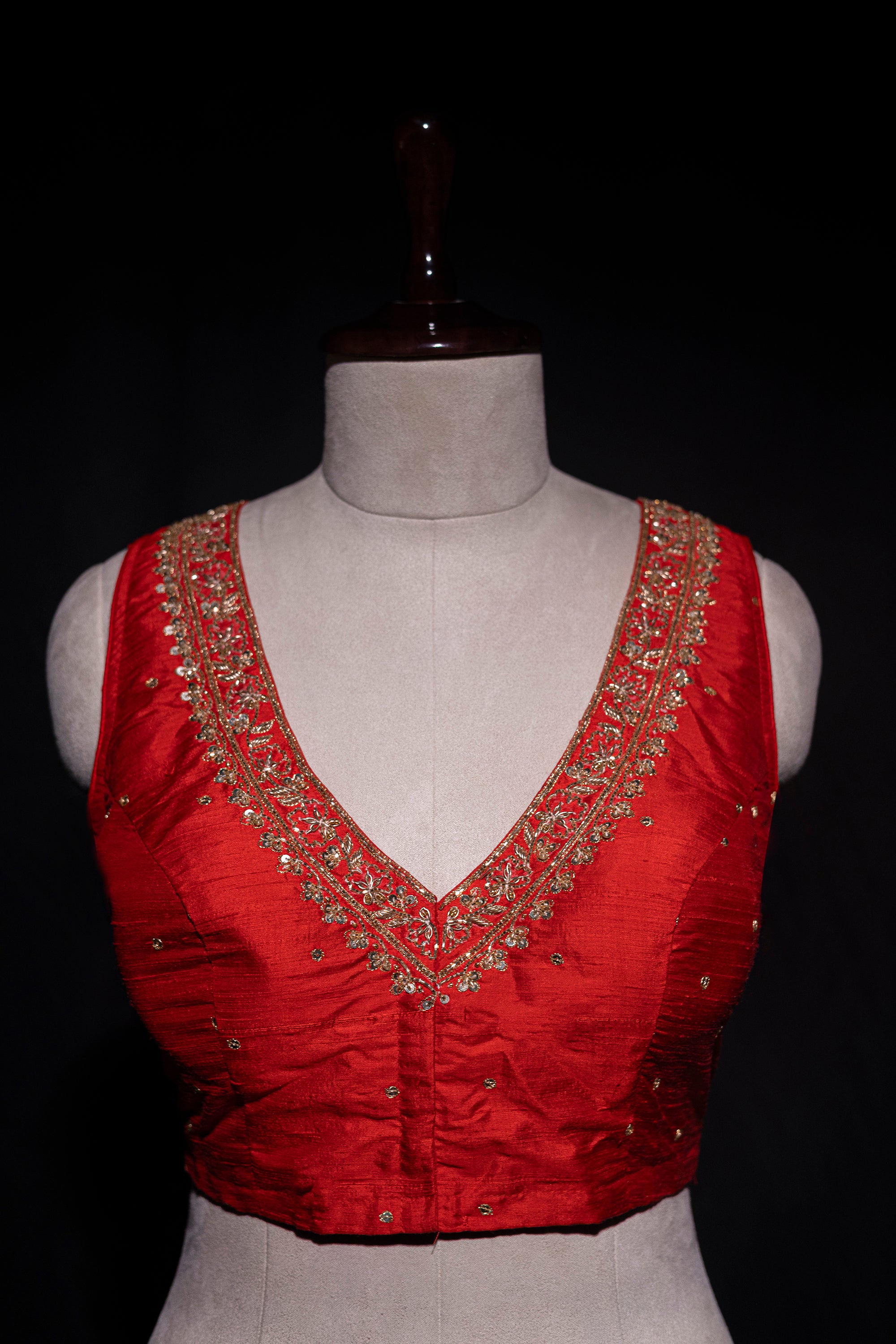 Raw Silk Zardosi Work