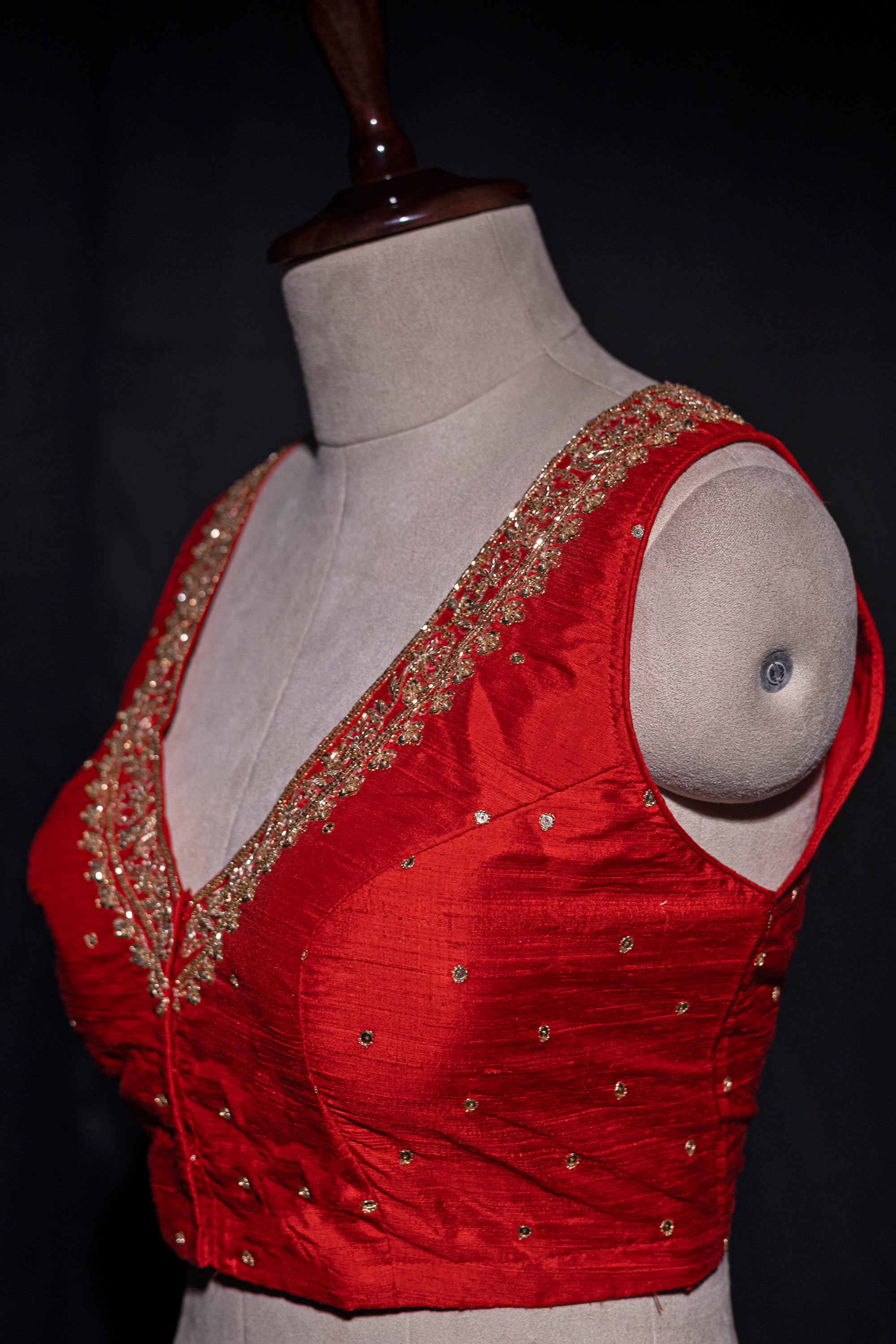 Raw Silk Zardosi Work