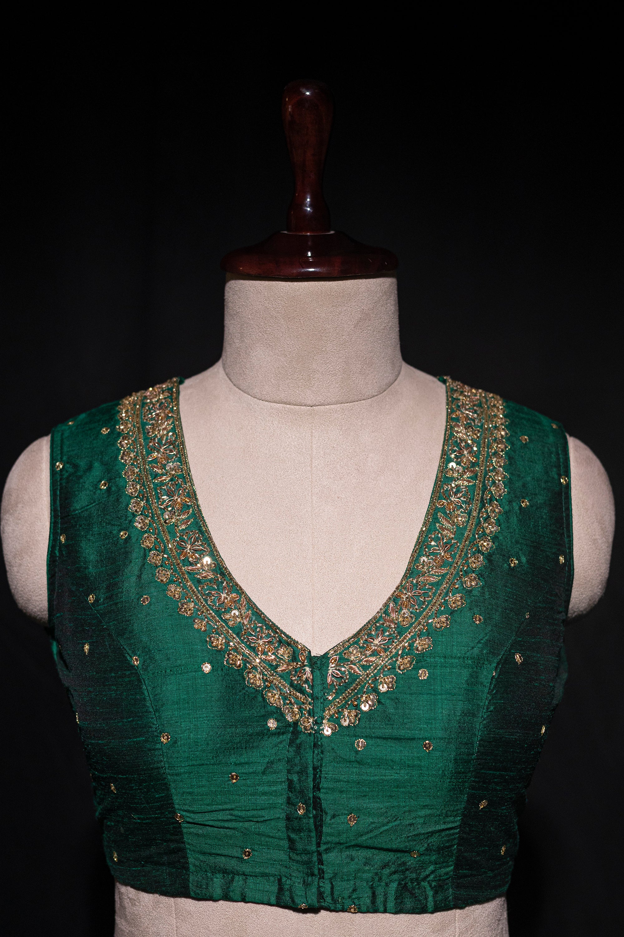 Raw Silk Zardosi Work