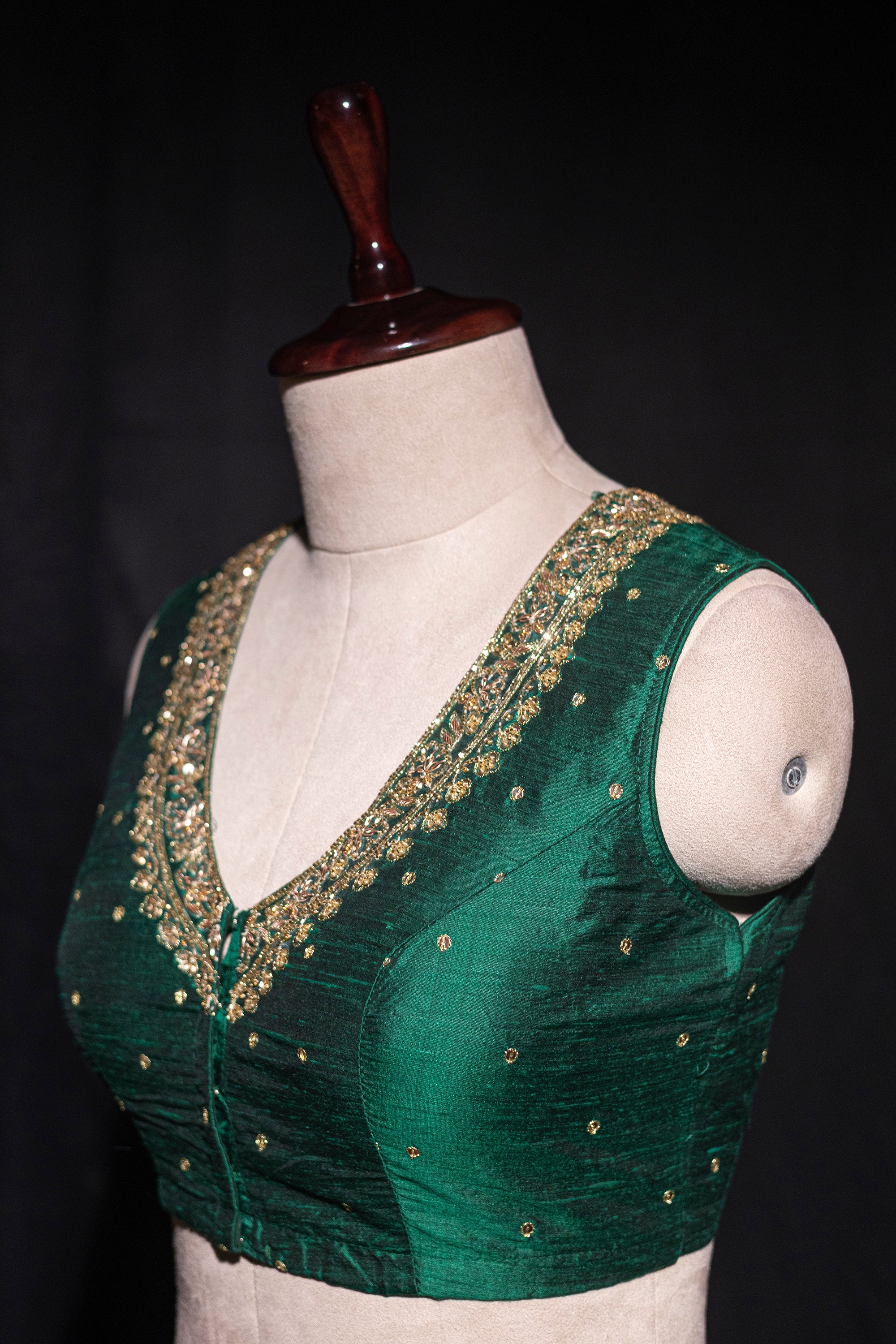 Raw Silk Zardosi Work