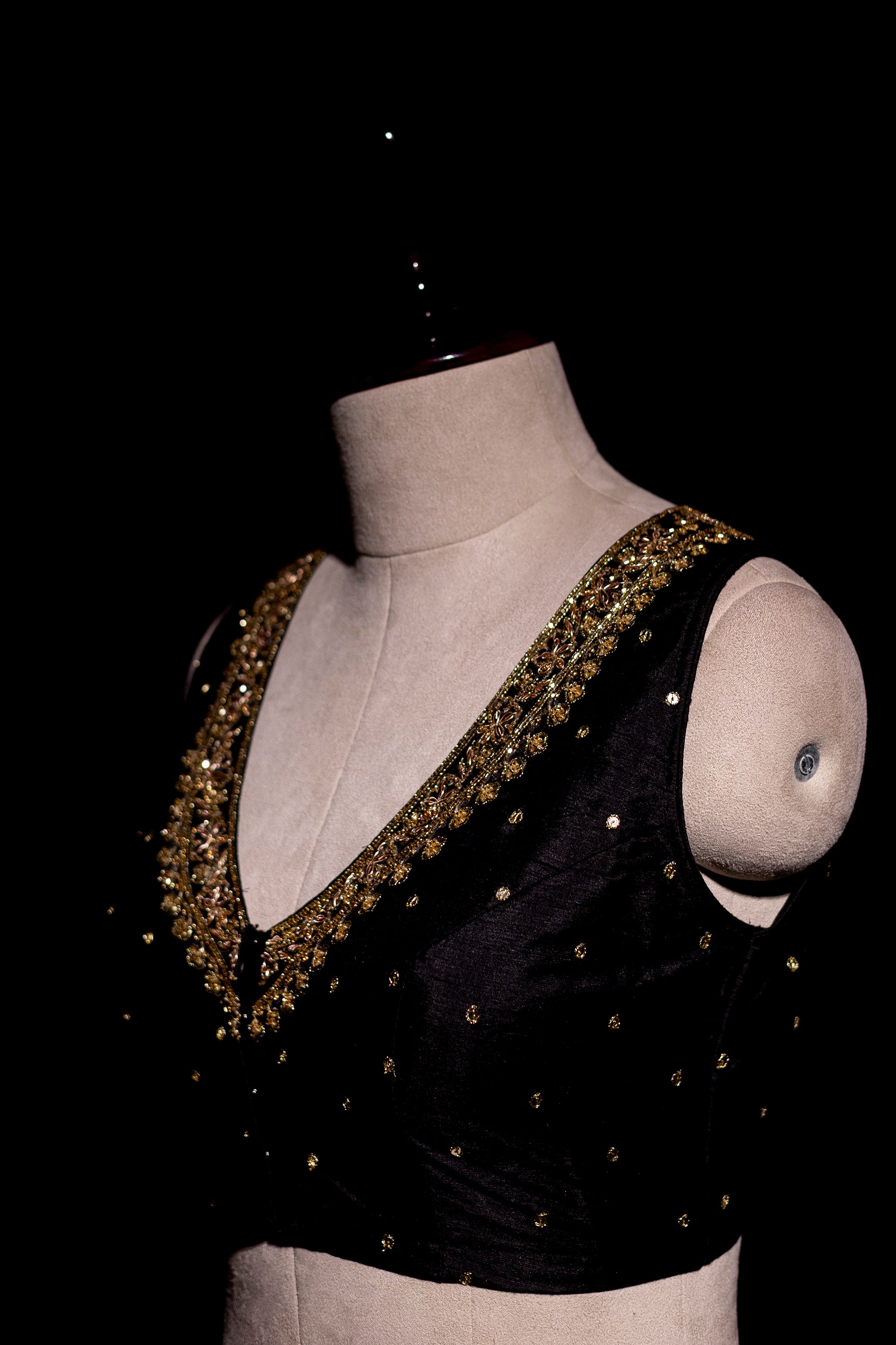 Raw Silk Zardosi Work