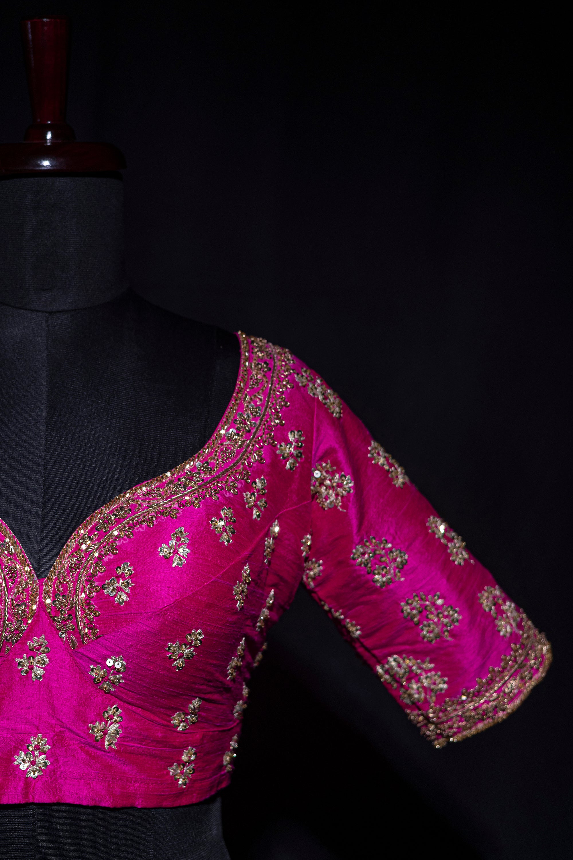 Raw Silk Zardosi Work