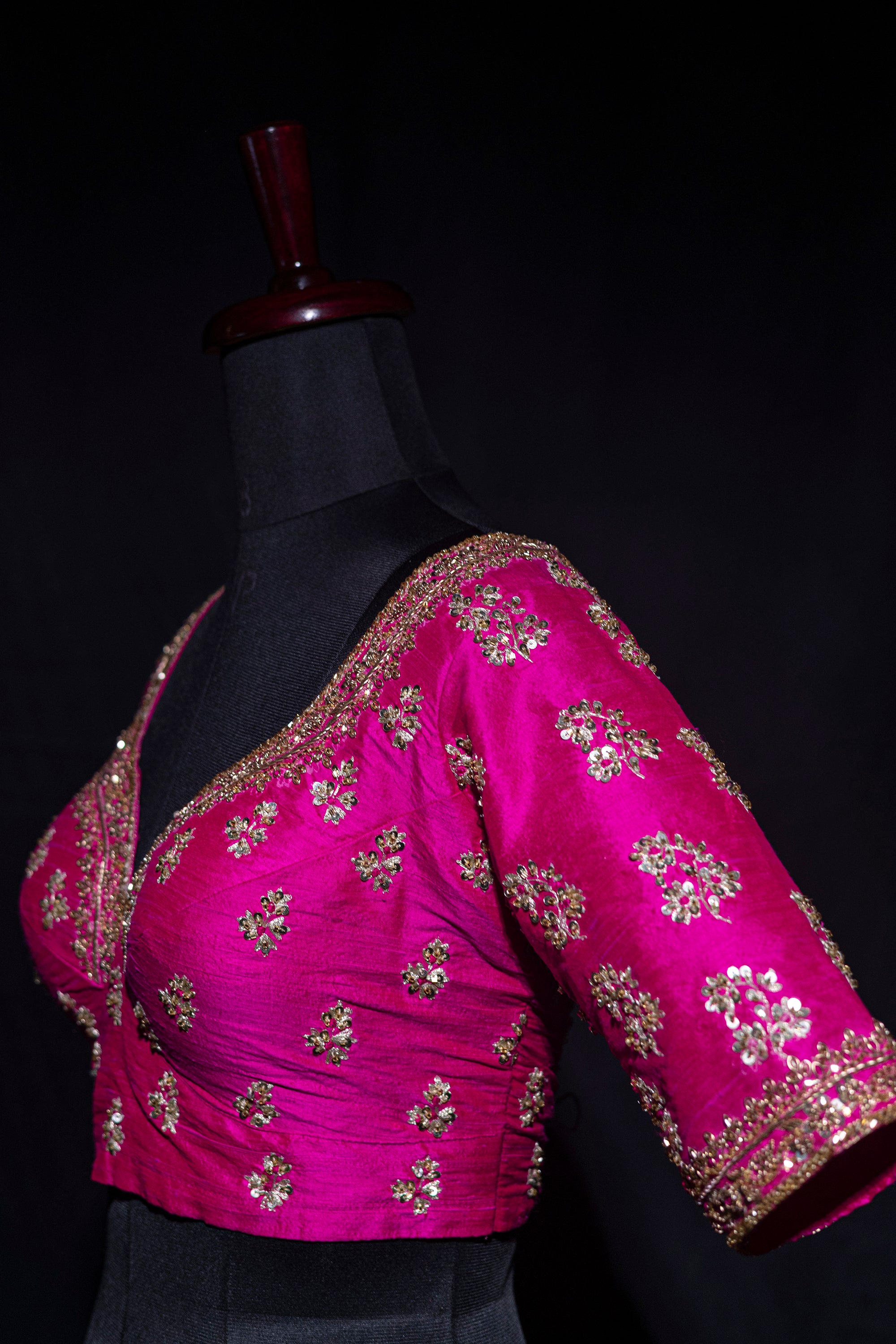 Raw Silk Zardosi Work