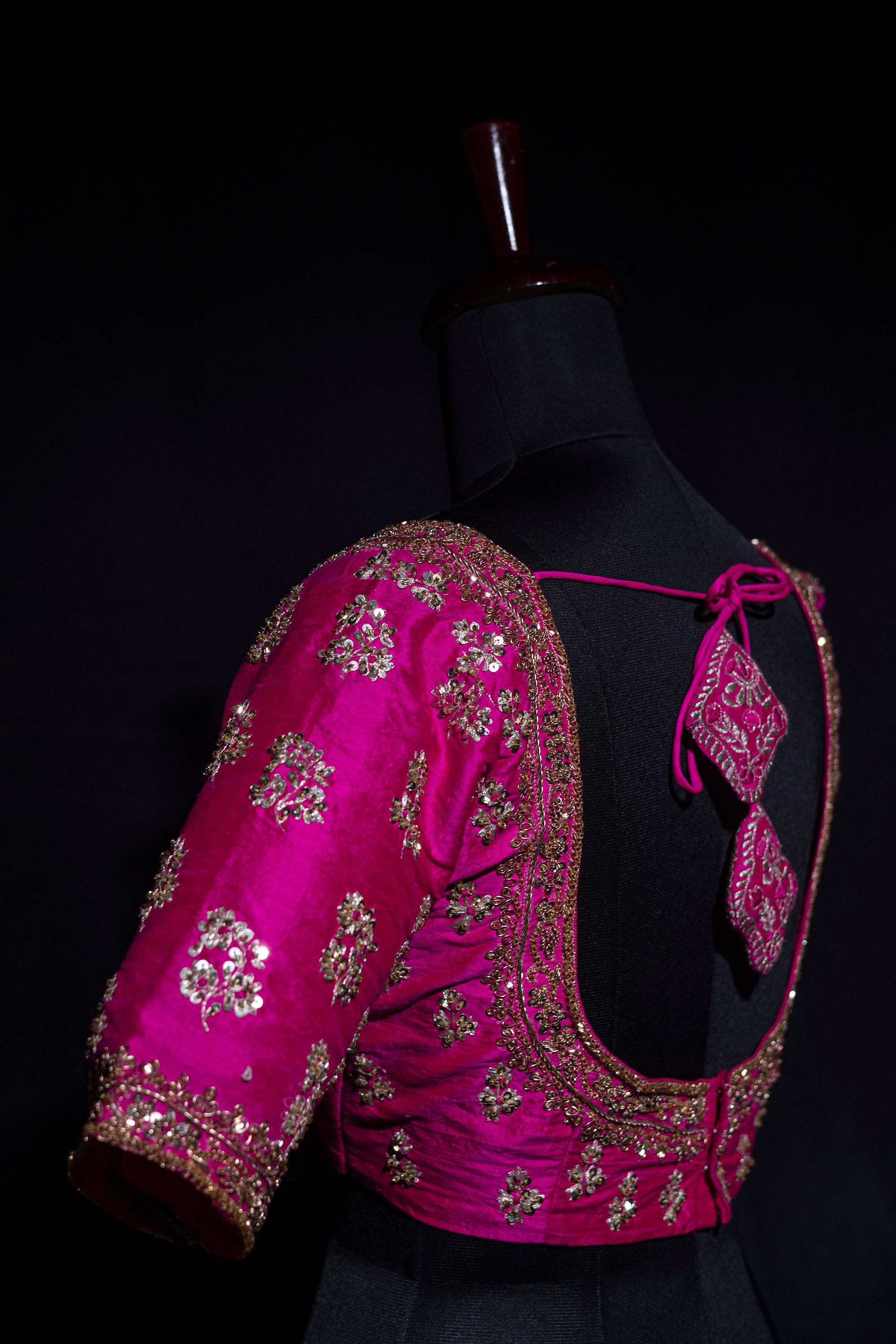 Raw Silk Zardosi Work