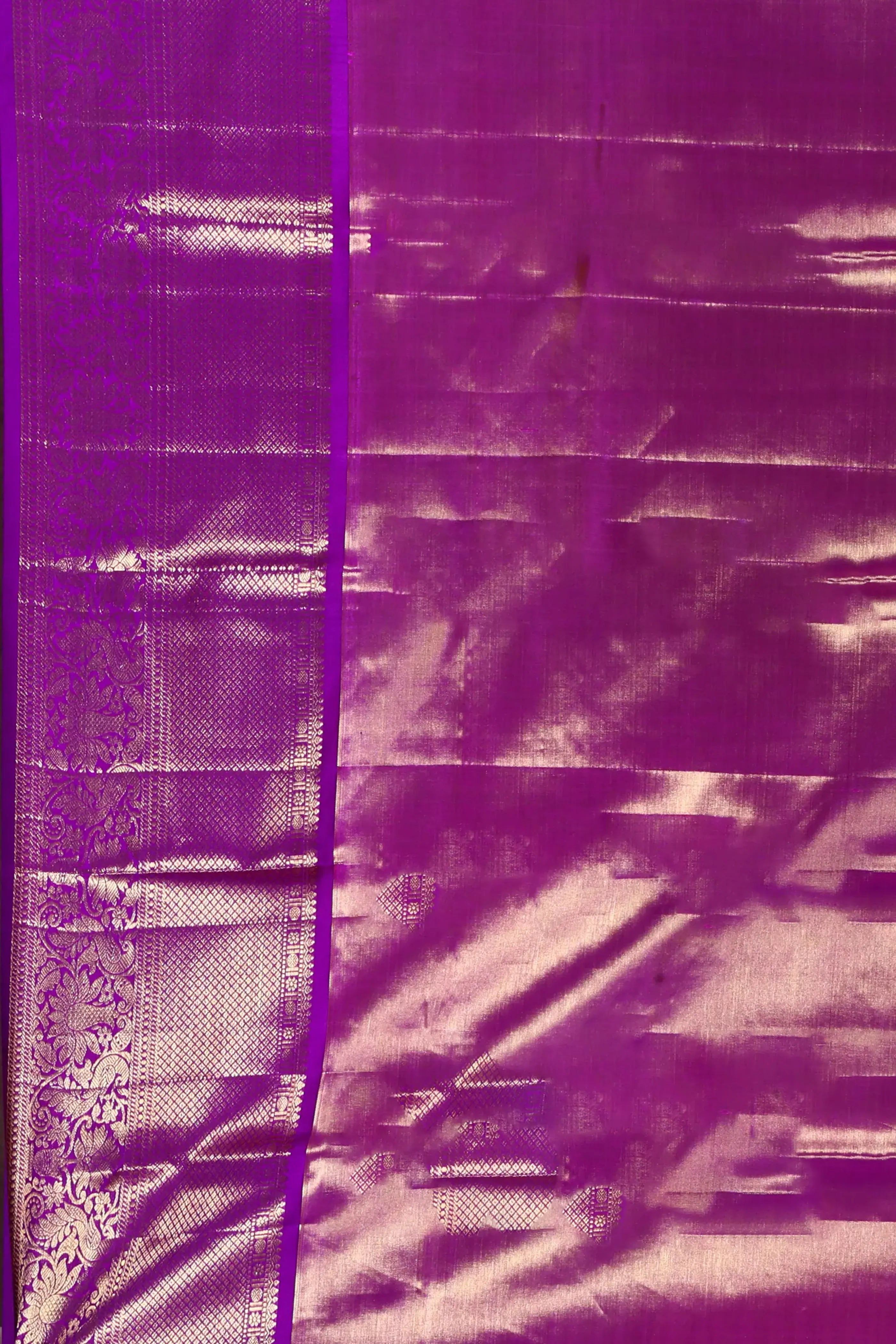 Beige Tissue Kanjivaram Saree With Blouse Piece