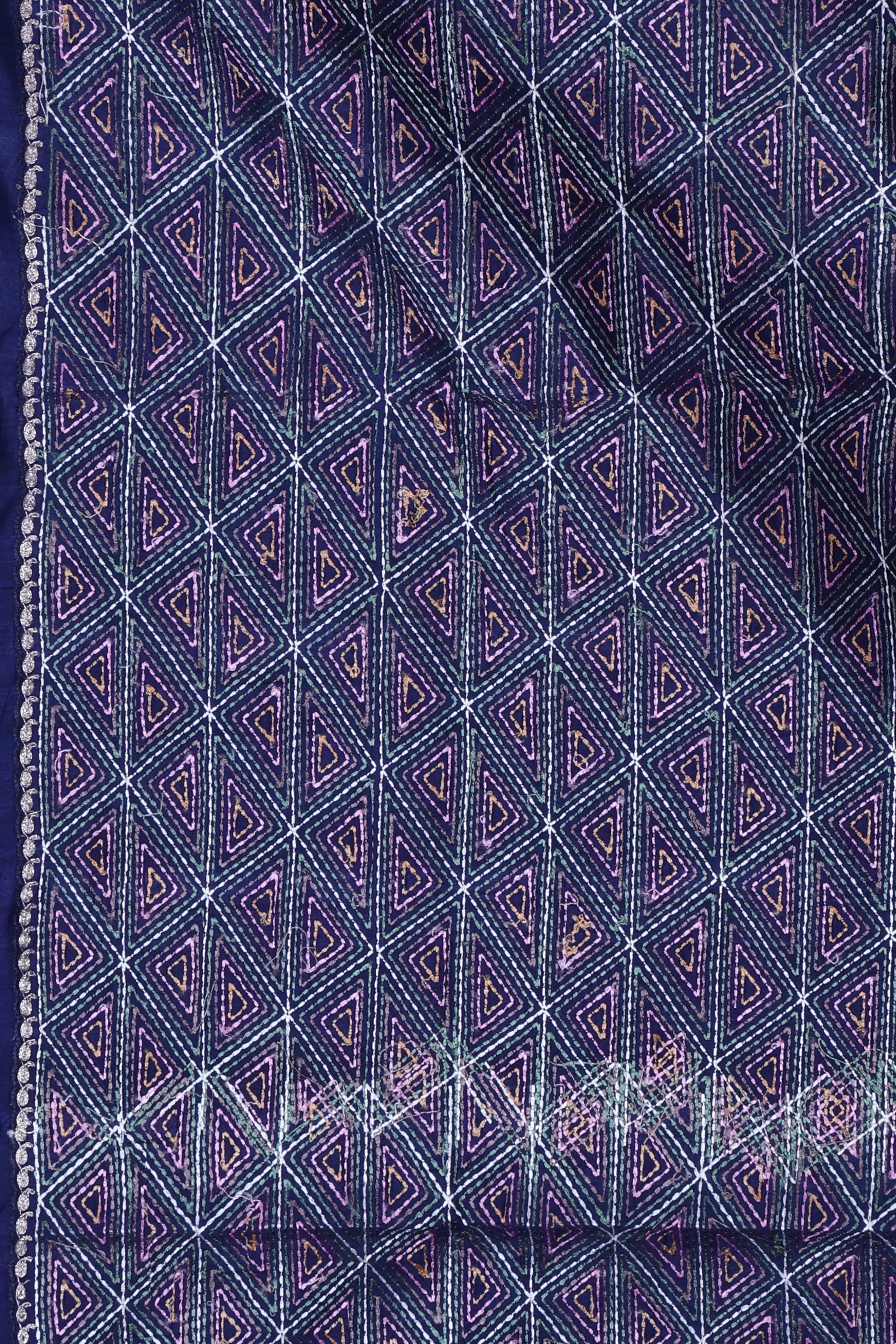 Blue Semi Tussar Saree With Blouse Piece