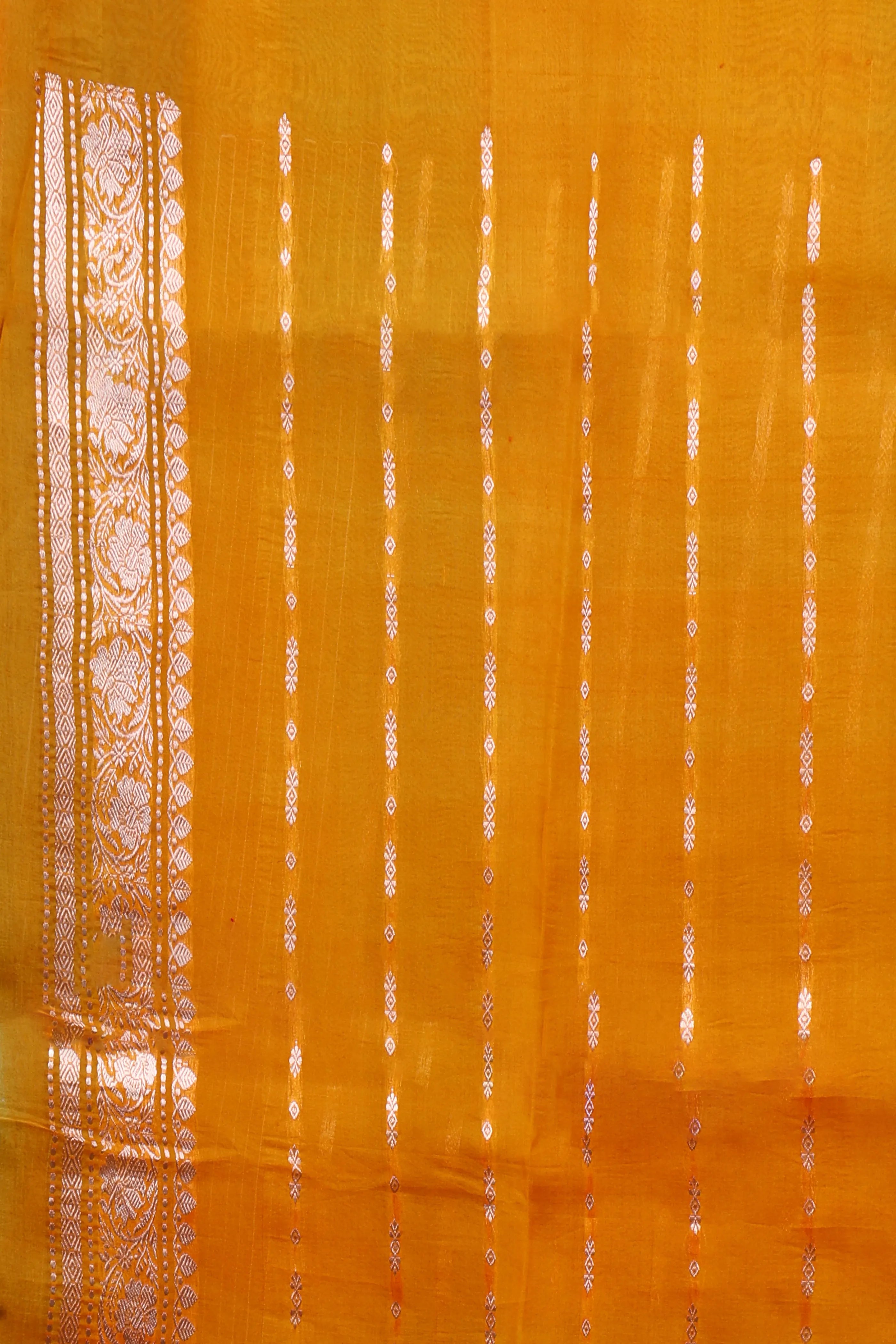 Multi Color Kora Banarasi Saree With Blouse Piece