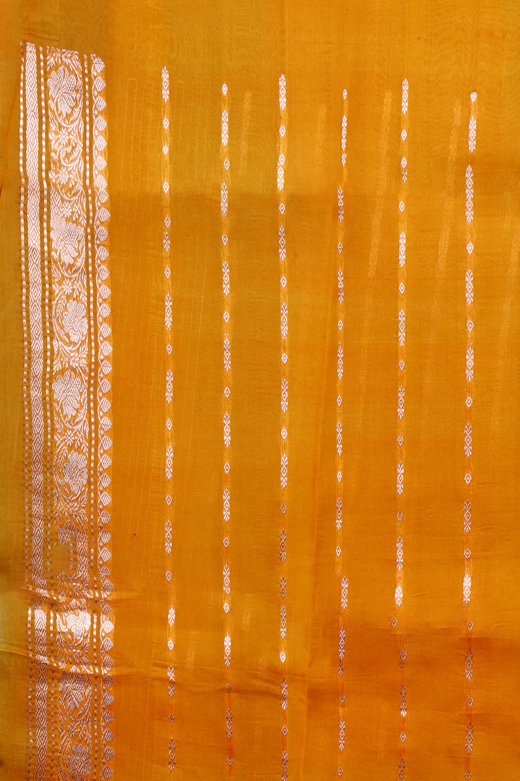 Multi Color Kora Banarasi Saree With Blouse Piece