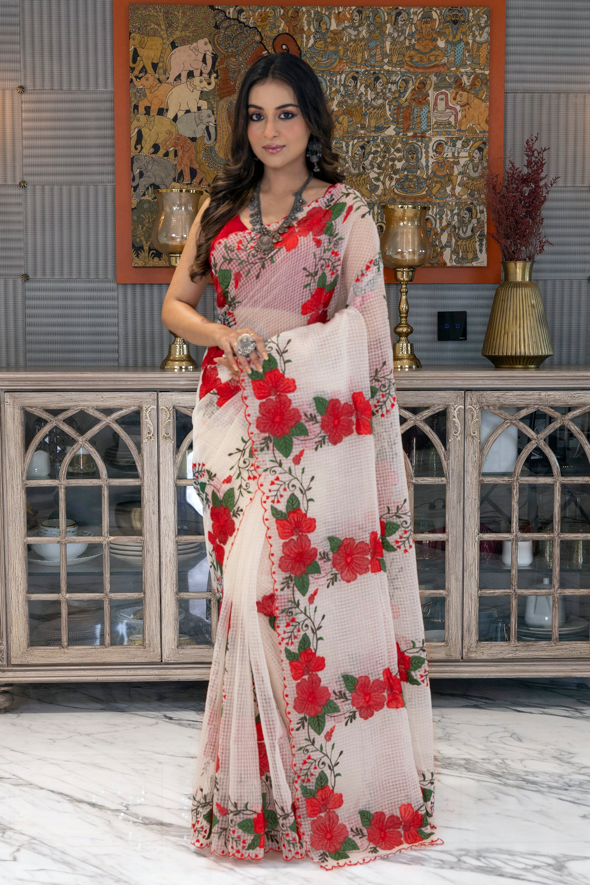 Resham Check Embroidery