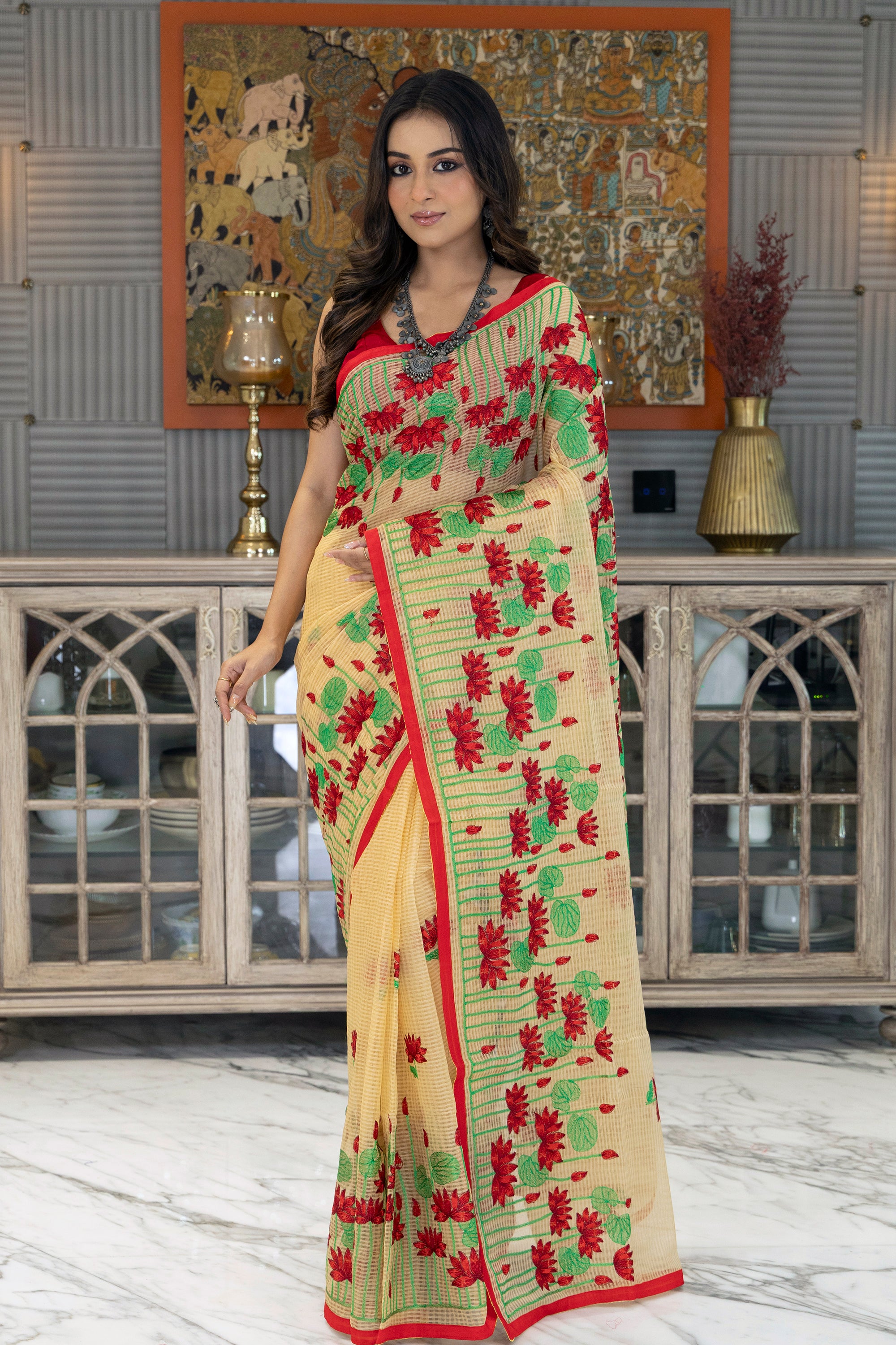 Resham Check Embroidery