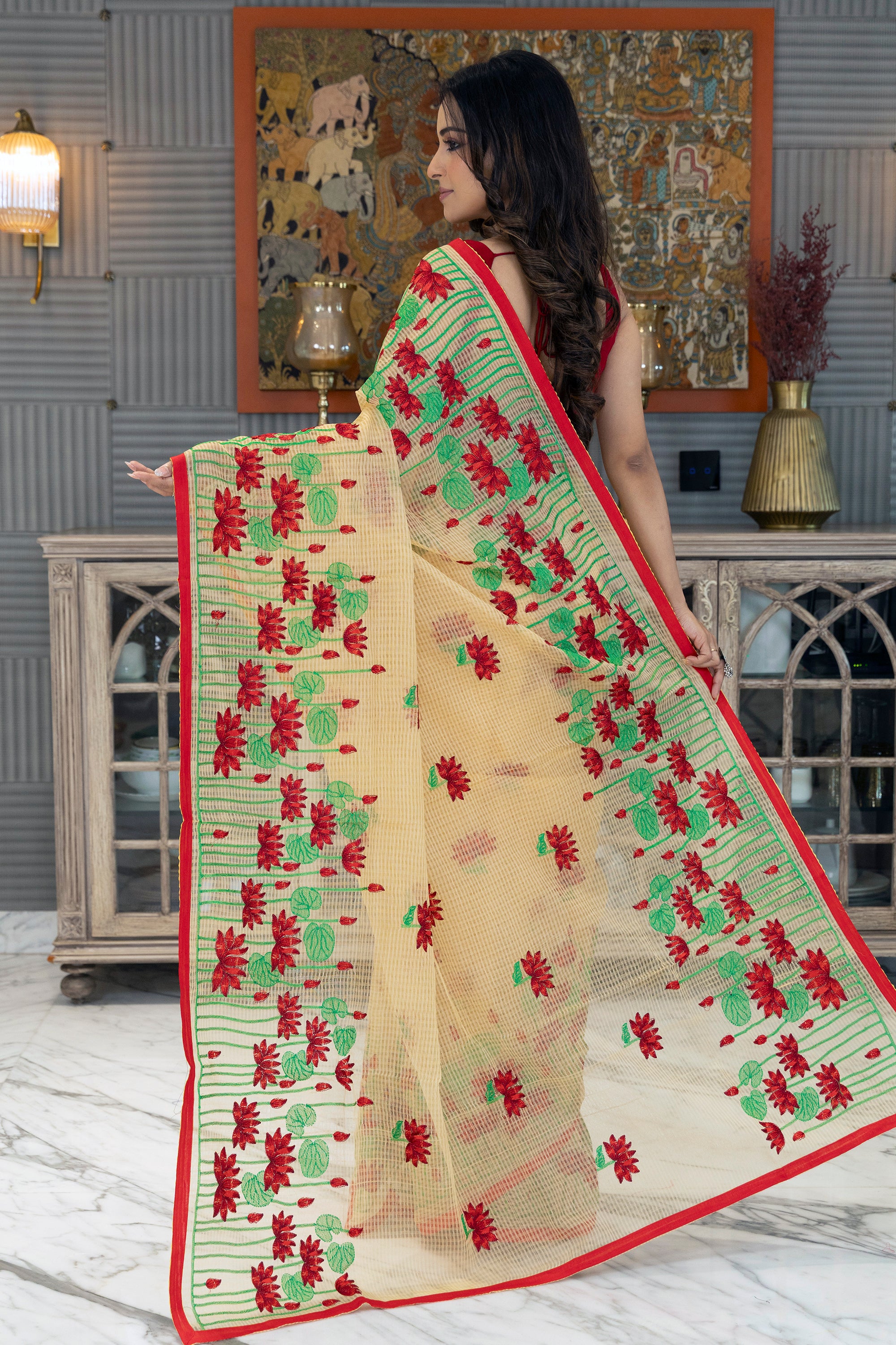 Resham Check Embroidery