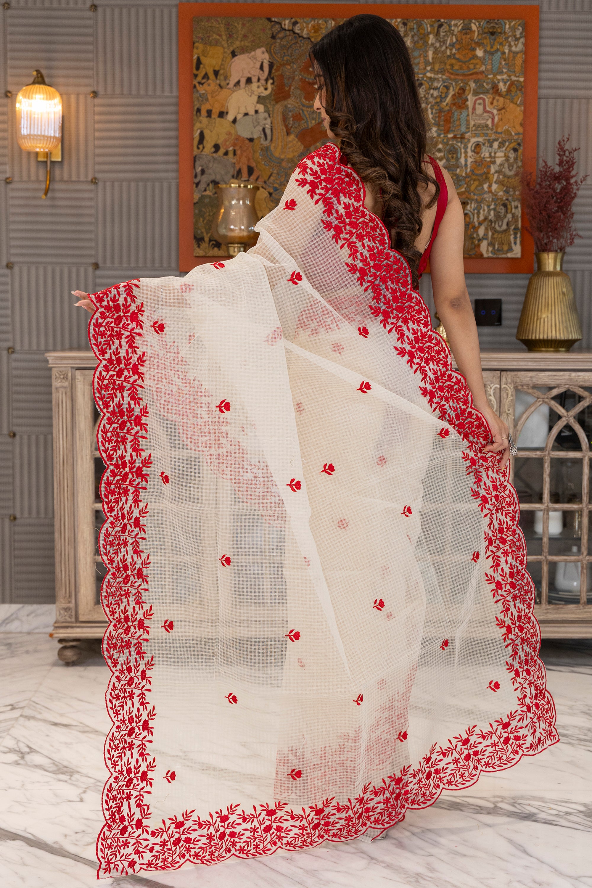 Resham Check Embroidery