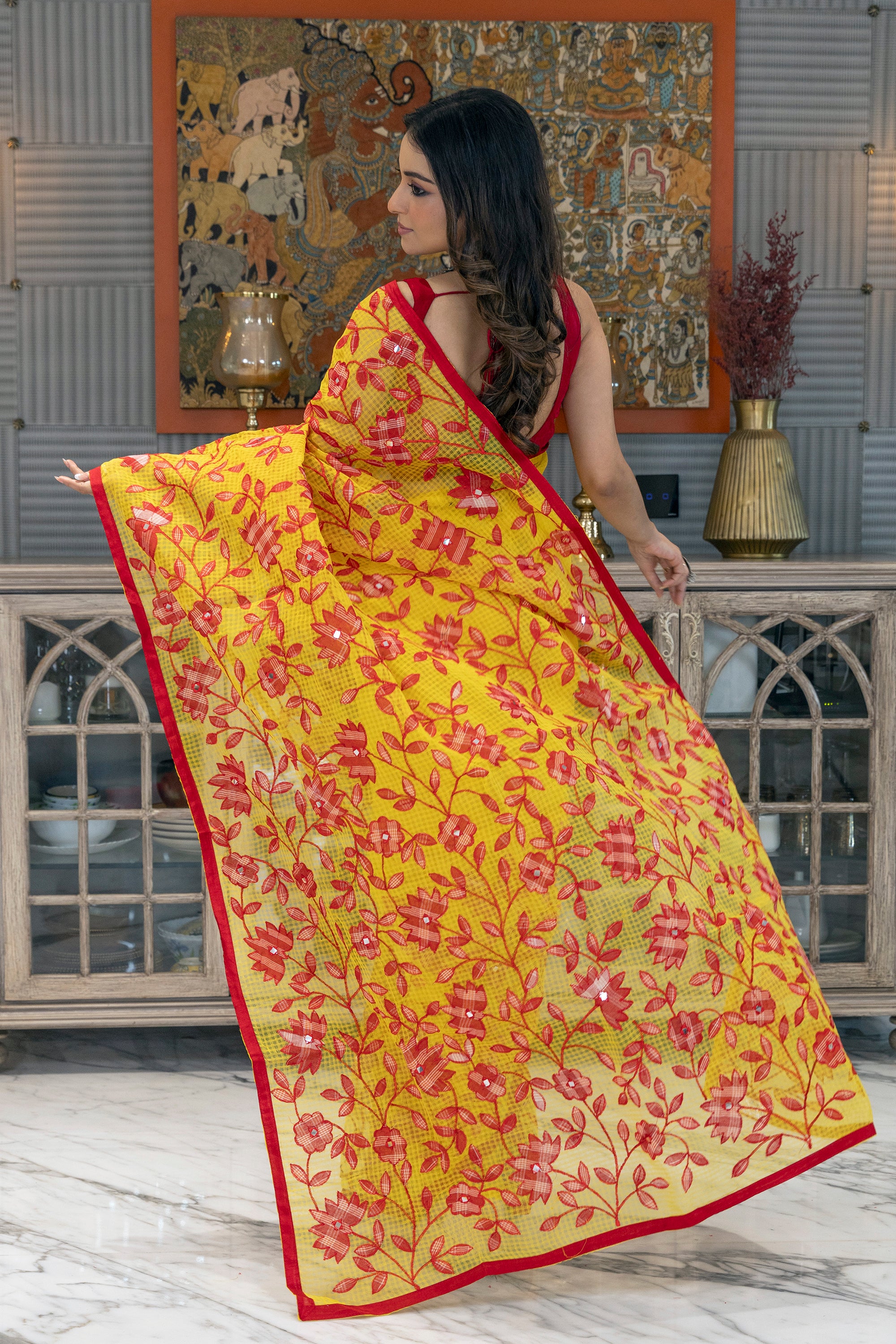 Resham Check Embroidery